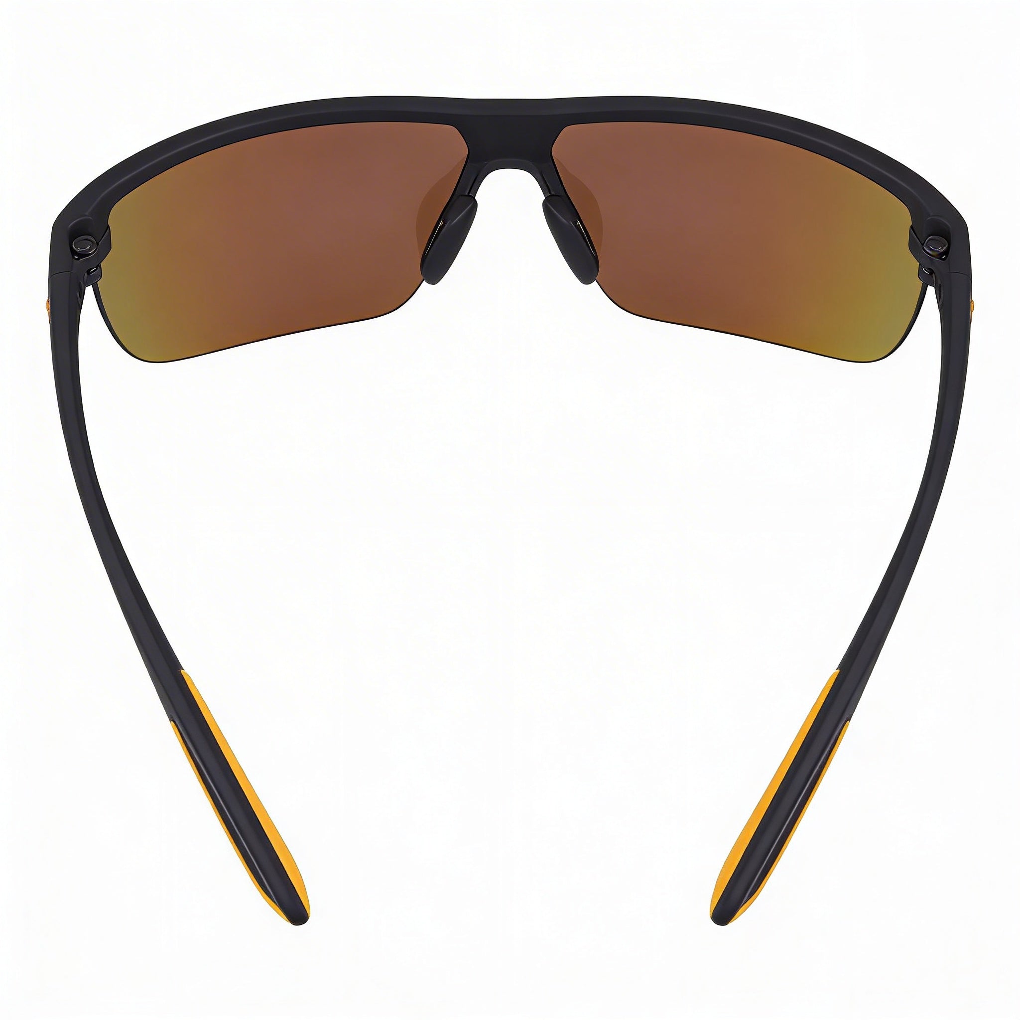 Gafas de sol Nike Tempest unisex de plástico con protección UV, armazón naranja Gridiron, lentes de espejo marrones y naranjas, 60 mm, Photo 3