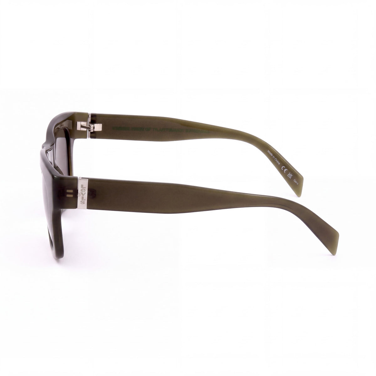 Gafas de sol unisex modernas Levi's de poliamida ecológica en color verde, ancho de lente de 52 mm, puente de 21 mm, longitud de patilla de 140 mm, Photo 3