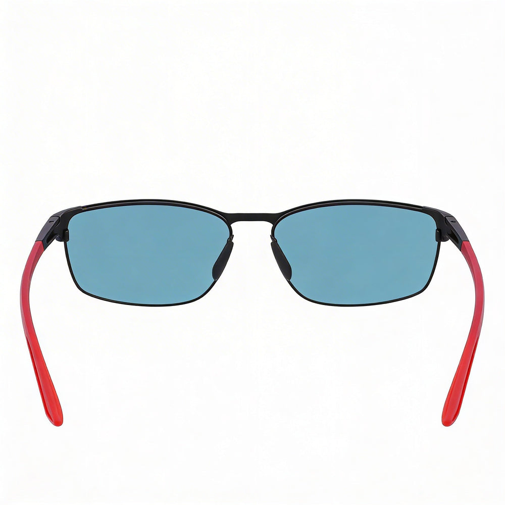 Nike Modern Metal Unisex Sport UV Protection Alloy Steel Satin Black Red Mirror Sunglasses 58mm