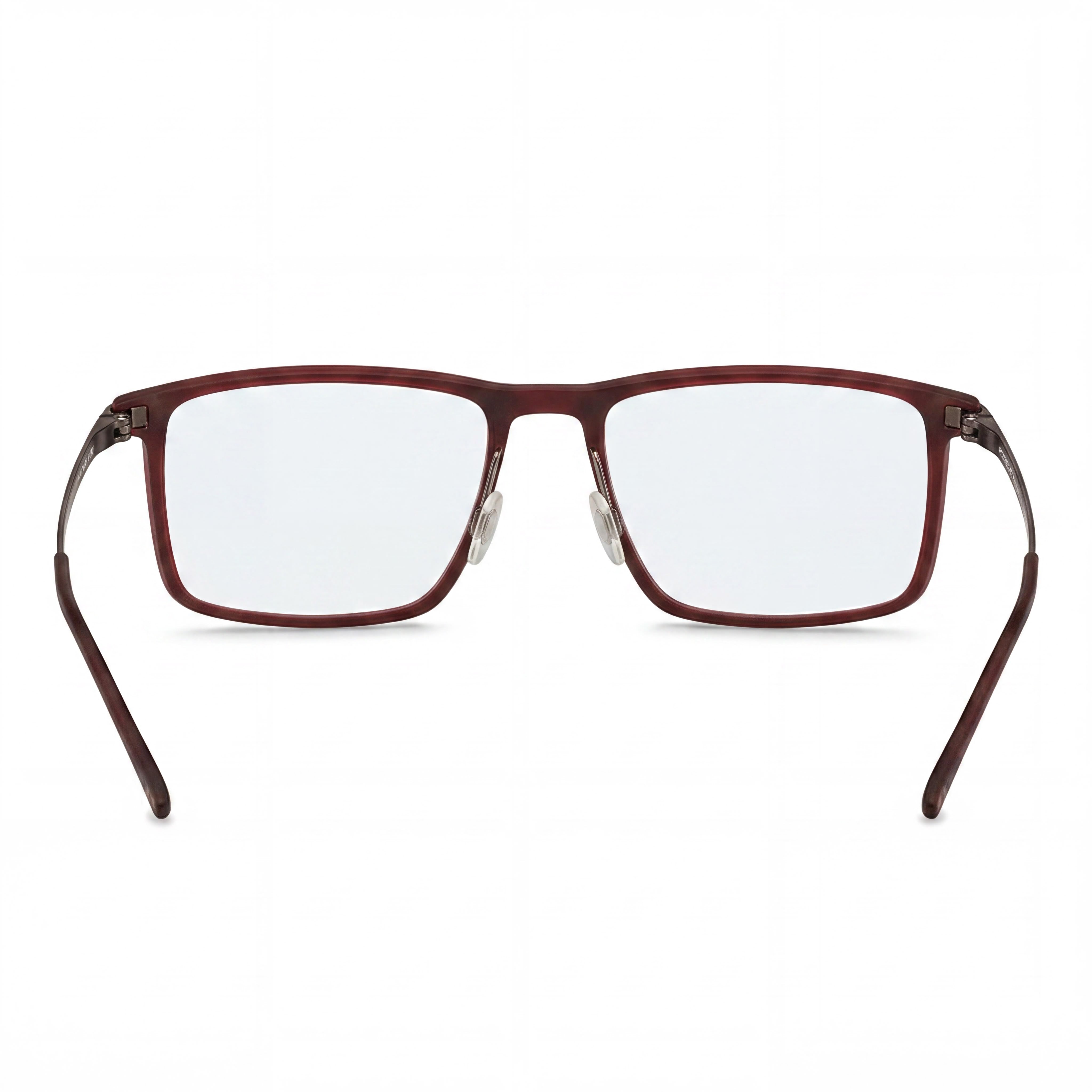Porsche Casual Unisex Red Plastic Non Polarized Transparent Polycarbonate Lens Eyeglasses 54-18-145mm, Photo 3