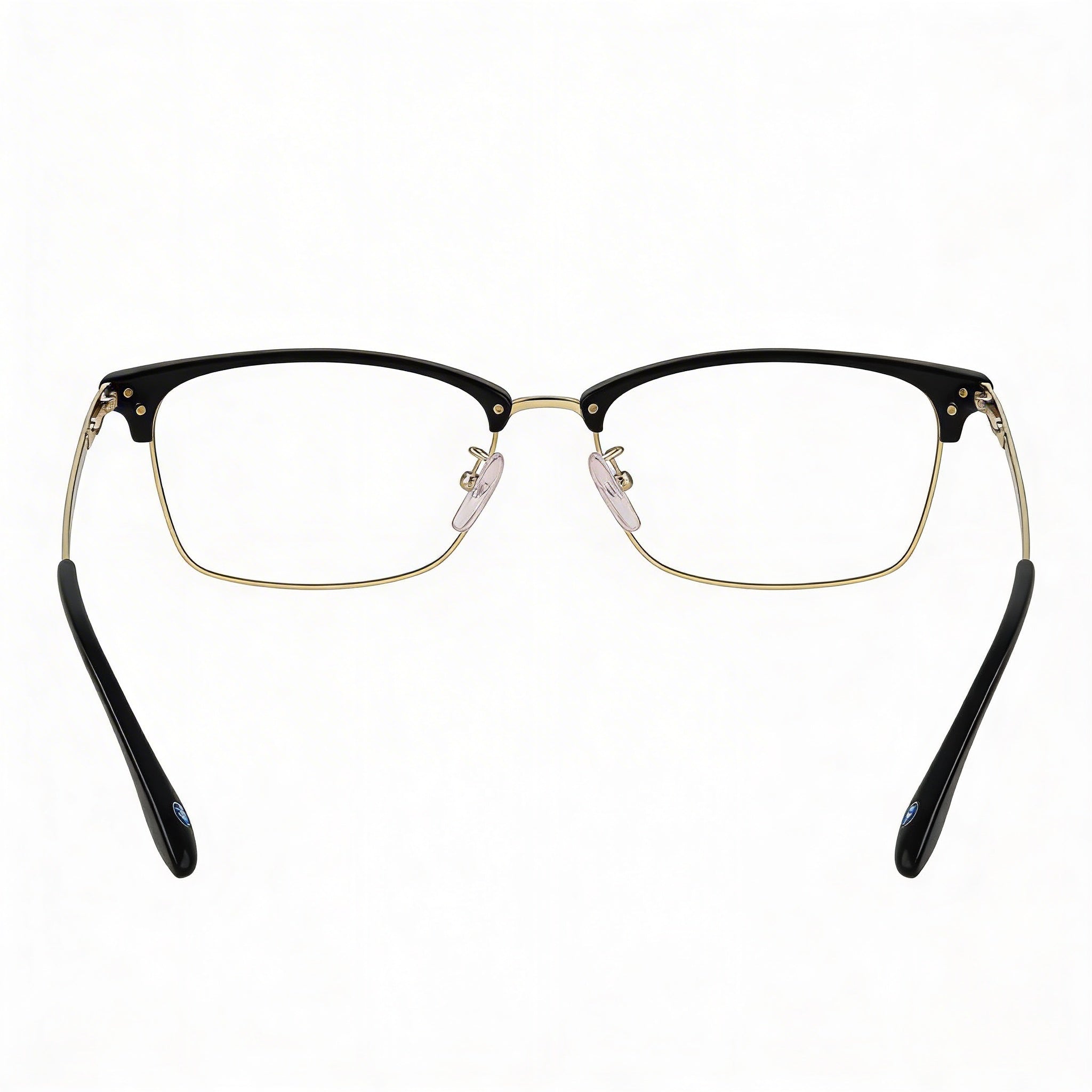 Gafas BMW para hombre, modelo Browline de titanio negro con lentes de demostración transparentes, aptas para lentes graduadas, 54-17-145mm, Photo 4