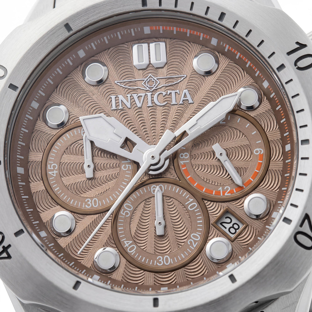 Reloj Invicta Racing 47751 Cronógrafo Unisex de Cuarzo, Acero Inoxidable, Esfera Marrón, 45mm
