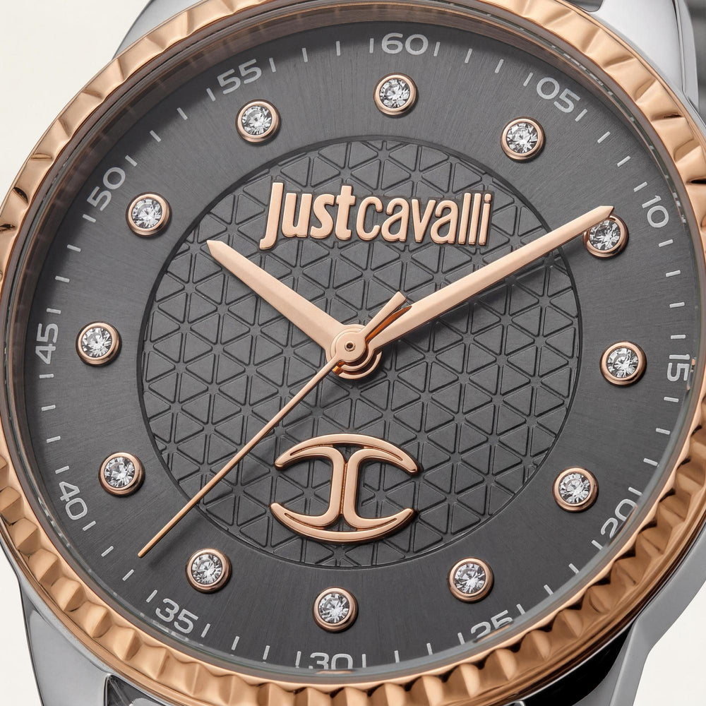Just Cavalli JC1L176M0095 Reloj analógico de cuarzo multifunción resistente a golpes para mujer, caja de 20 mm