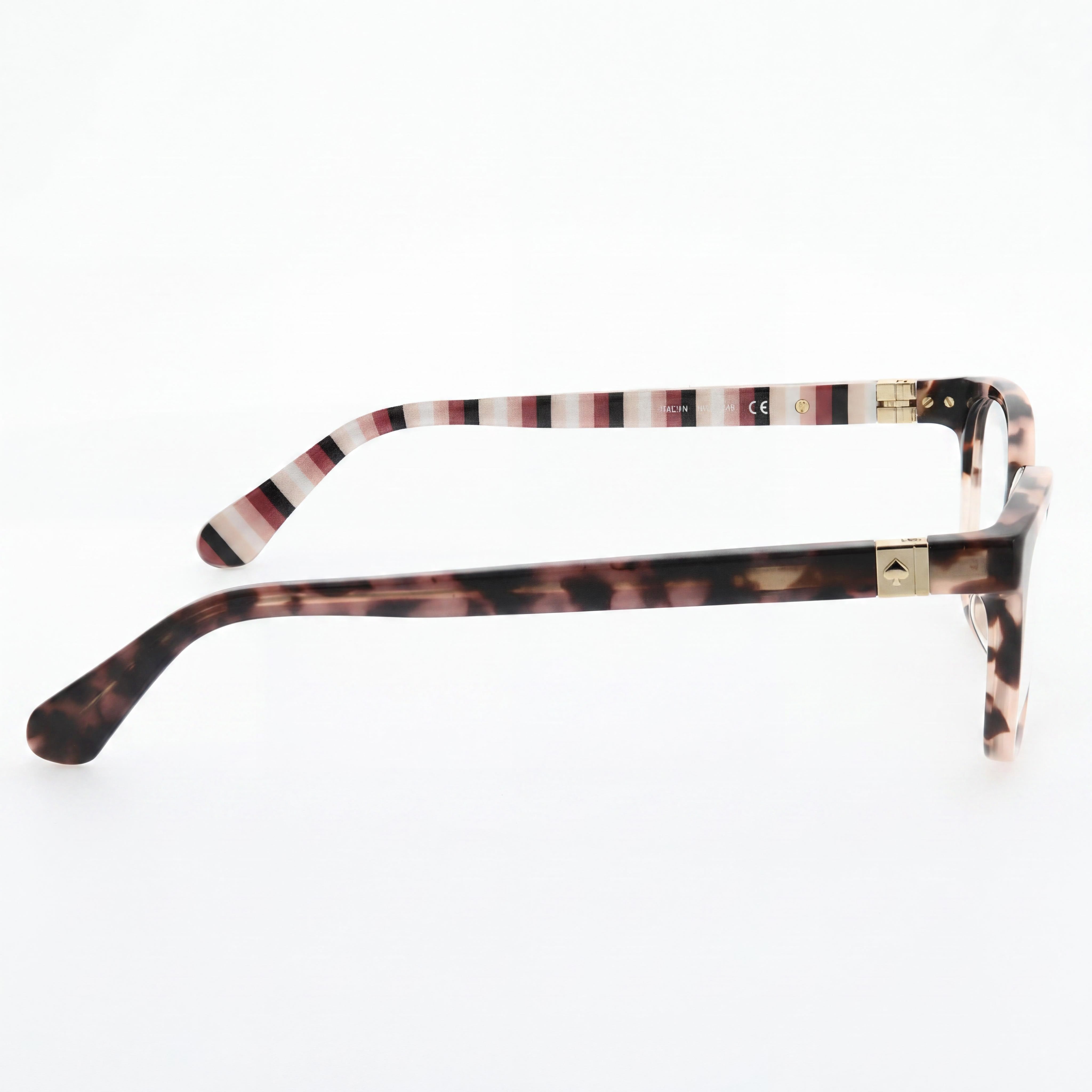Kate Spade New York Vicenza Women's Full-Rim Rectangle Pink Havana Plastic Optical Eyeglasses 52-16-140, Photo 2
