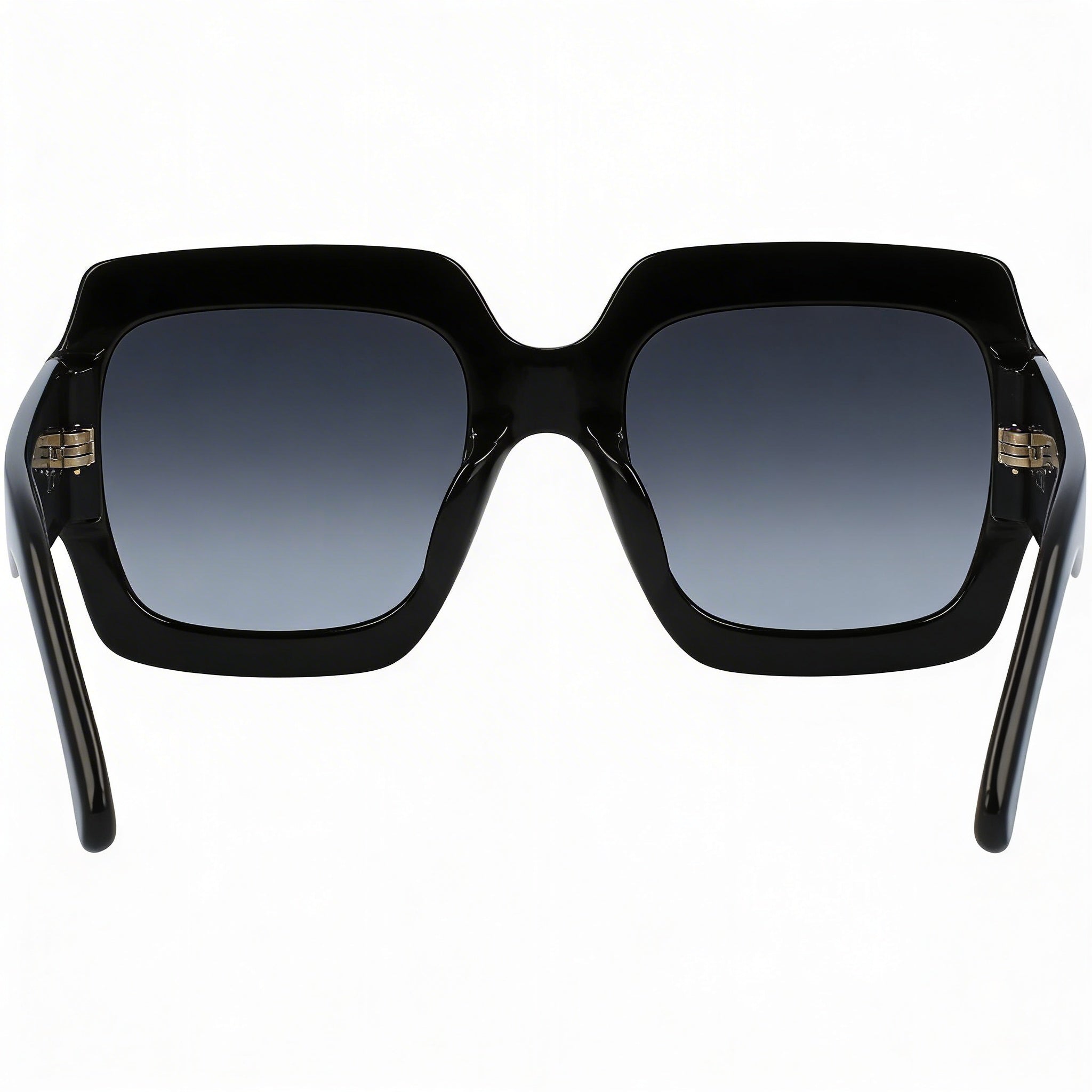 Gucci GG0053SN Unisex Shiny Black Composite Frame Sunglasses with Shaded Dark Grey Gradient Lenses 54mm, Photo 3