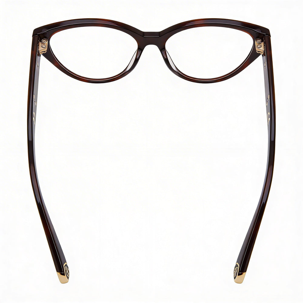 Gafas Philipp Plein VPP052M Havana Cat Eye para mujer, 54 mm
