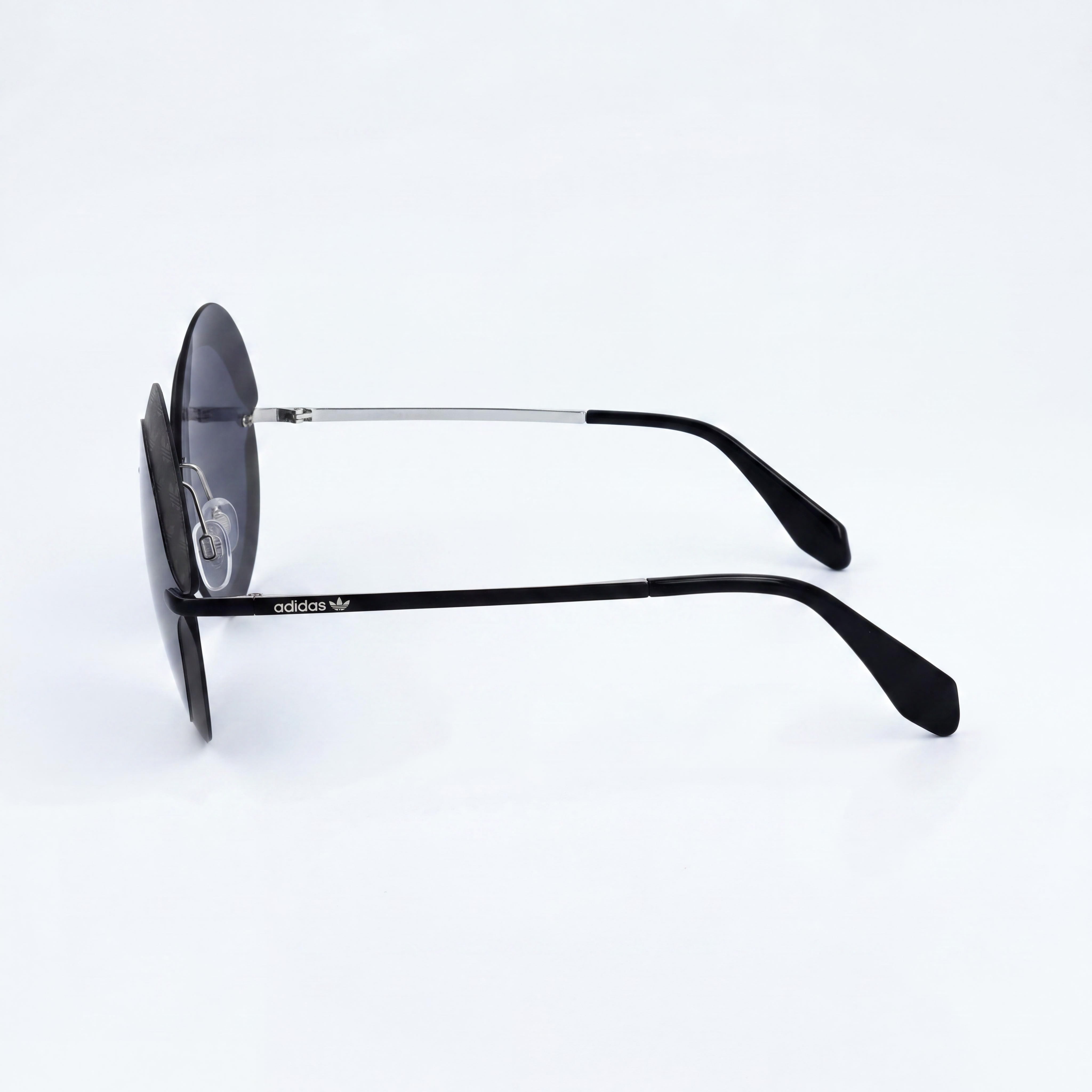 adidas Originals Contemporaneo Women's Black Metal Frame Sunglasses with Black Lenses, UV Protection, 67mm, Photo 3