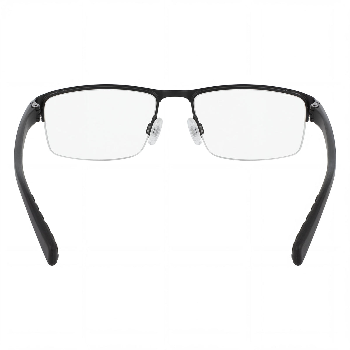 Gafas Oftálmicas Informales Nike para Hombre con montura negra satinada y lentes de plástico transparentes, tamaño 55-17-140, Photo 3