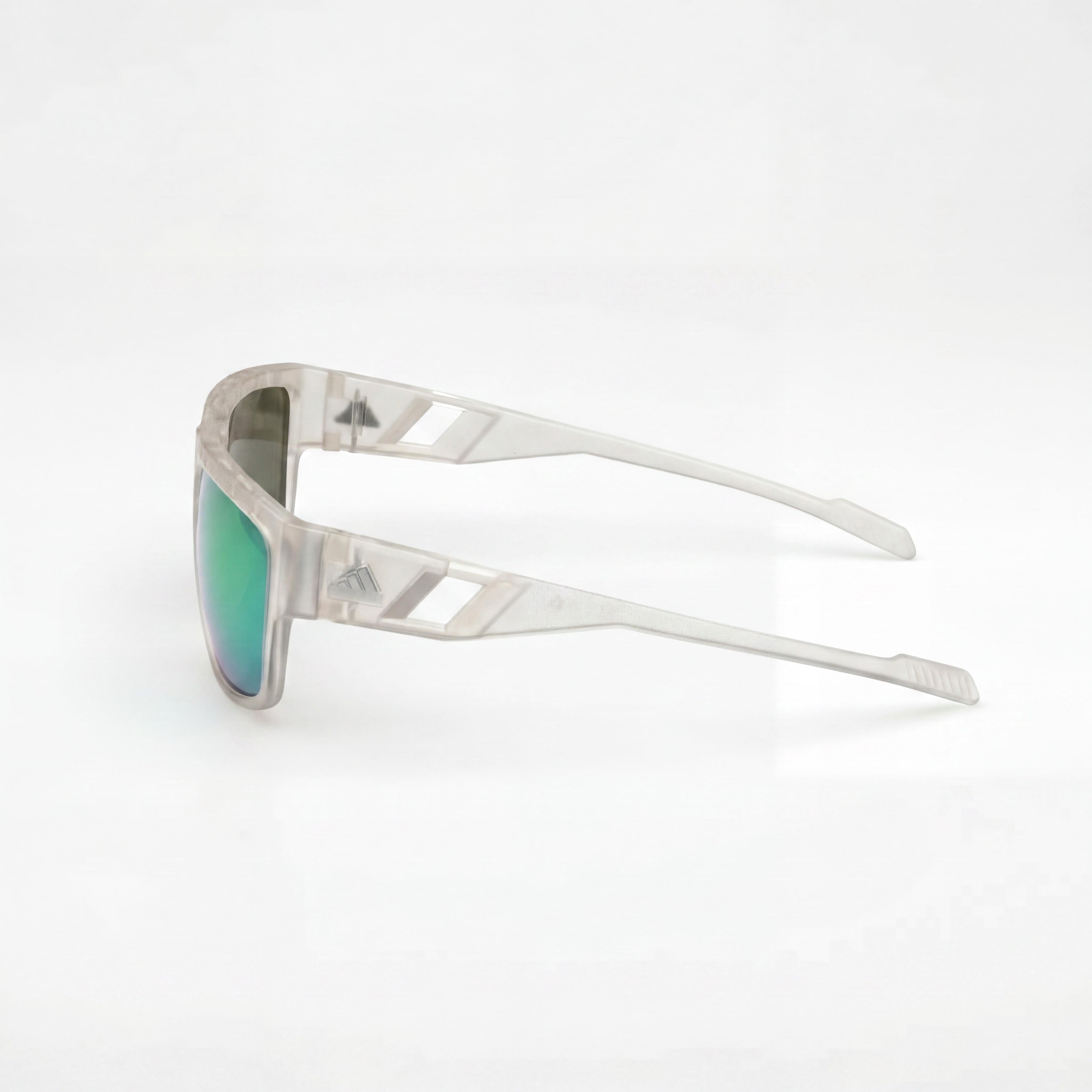 adidas Gafas de sol de plástico 100% UV para hombre, armazón de cristal, lente de espejo verde, 60 mm, Photo 3