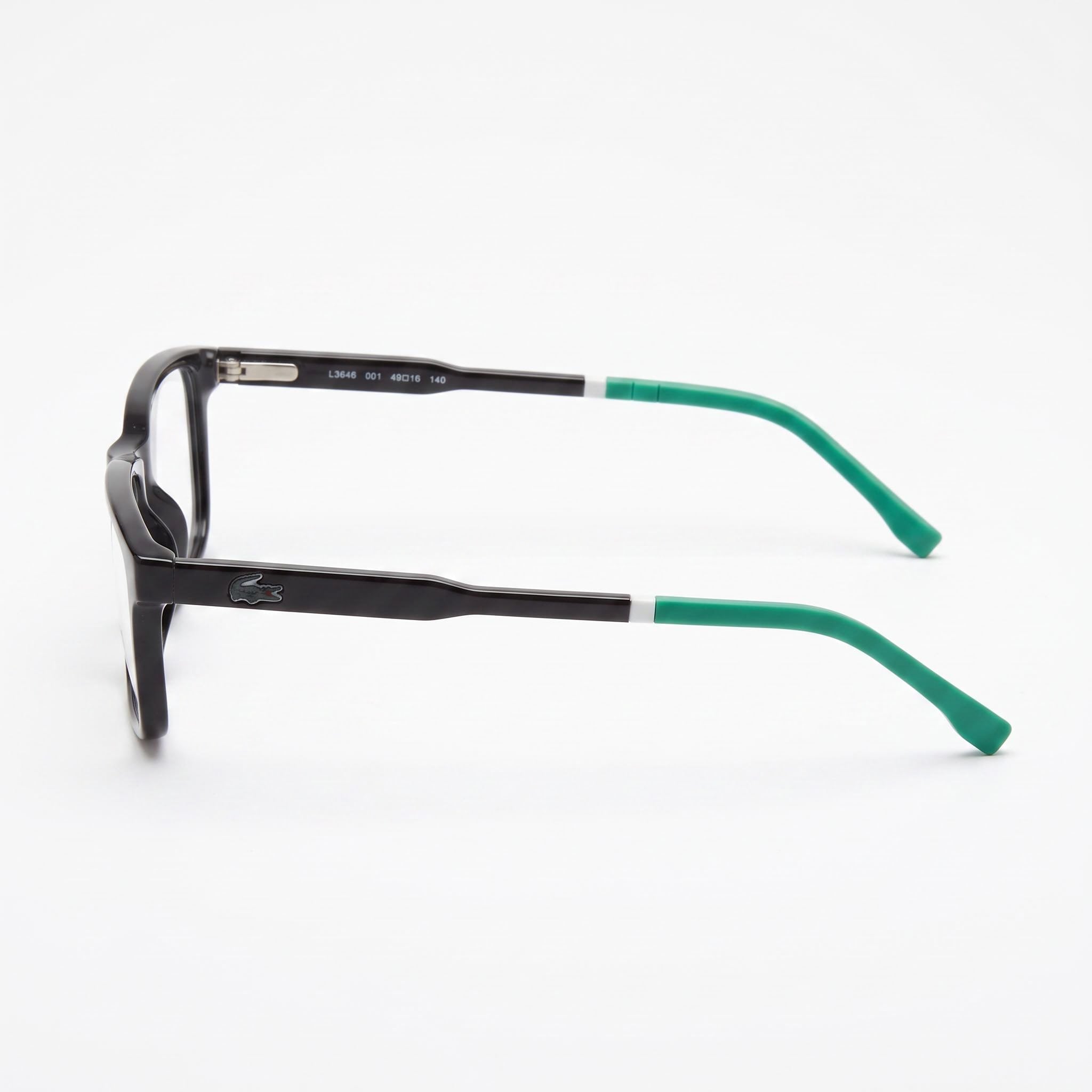 Gafas modernas para hombre Lacoste con montura de inyección negra, lentes de policarbonato, tamaño 49-16-140 mm, Photo 2
