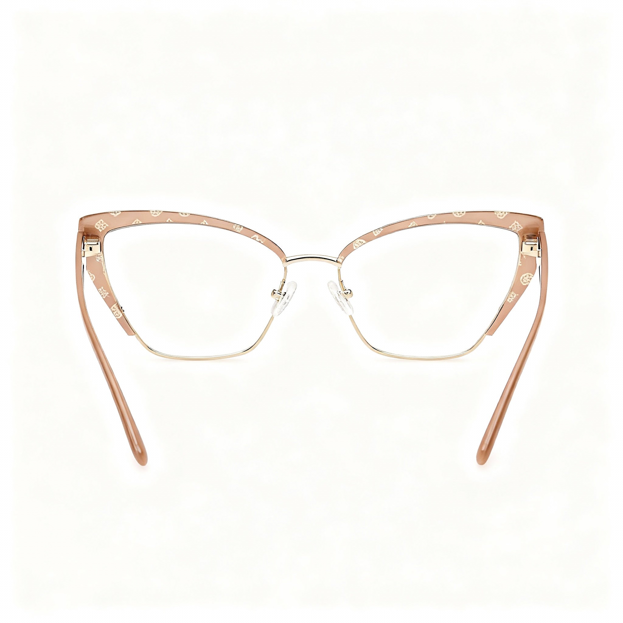 Marcolin GU50122 Women's Matte Beige Metal Frame Eyeglasses with Multicoloured Lenses, 54-16-145, Photo 3