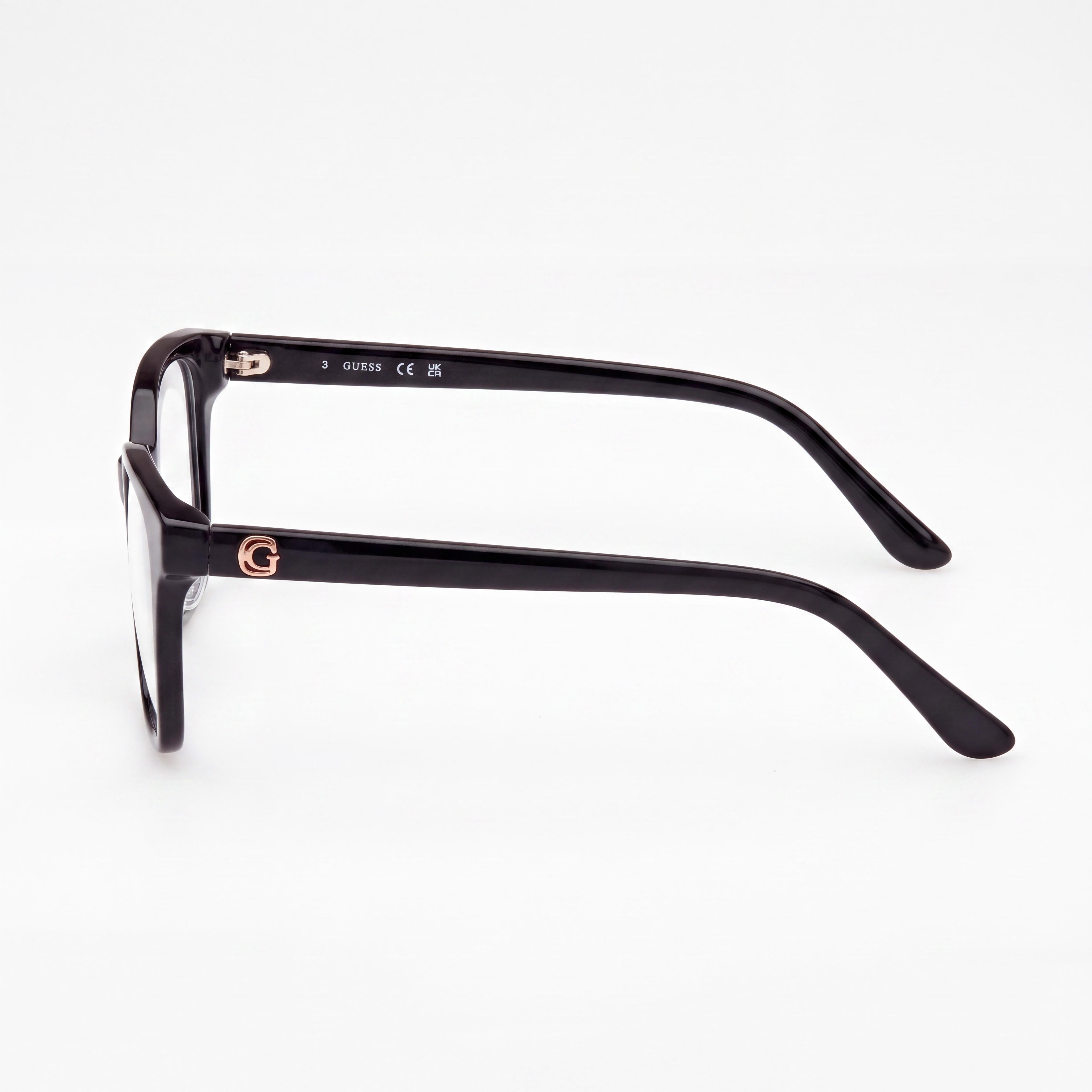 Gafas GUESS Gu50153-d para hombre, montura de plástico negro con lentes de policarbonato, tamaño 53-18-145mm, Photo 2