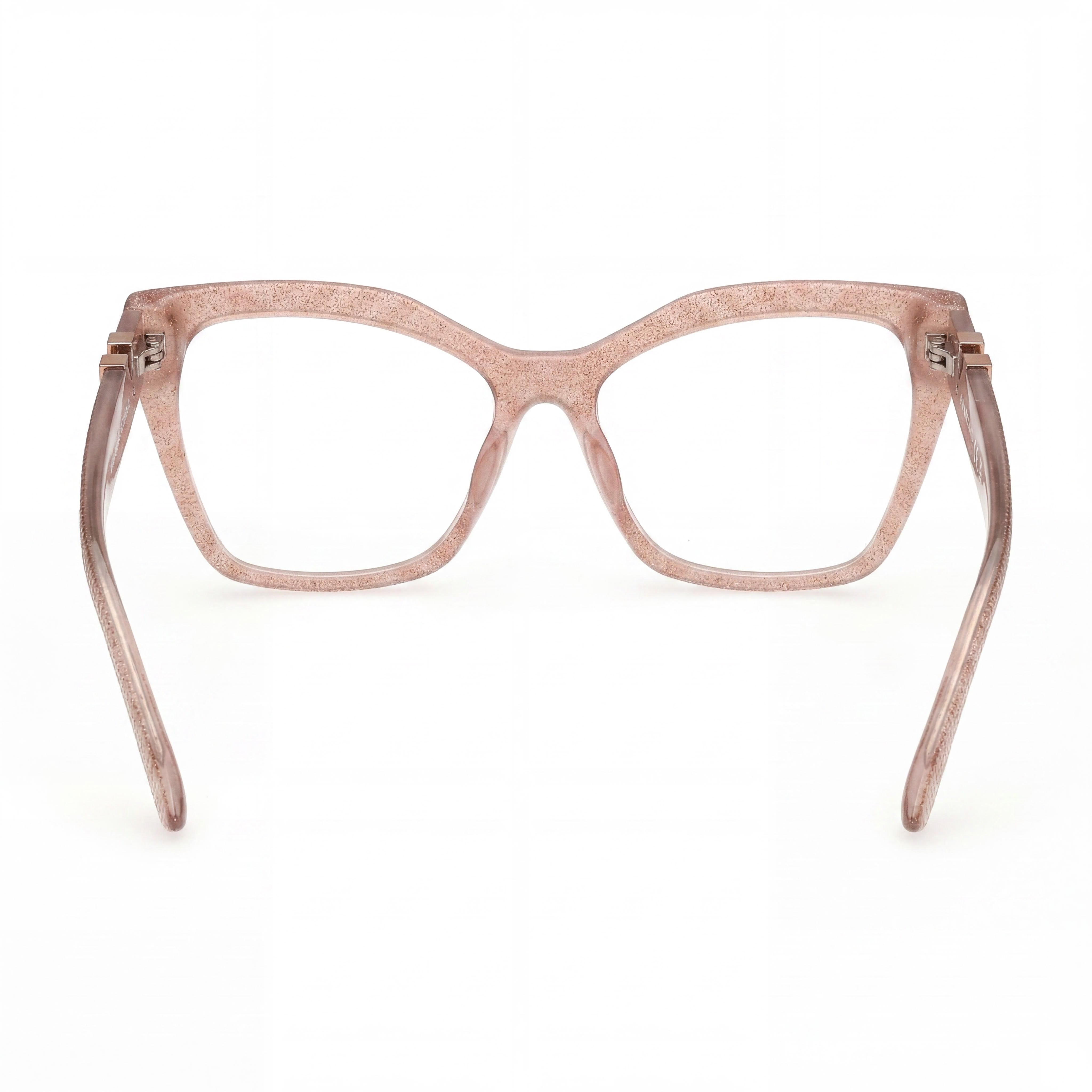 GUESS by Marciano Classic Women's Shiny Beige Plastic Frame Eyewear with Multicolor Lenses 55-16-145, Photo 4
