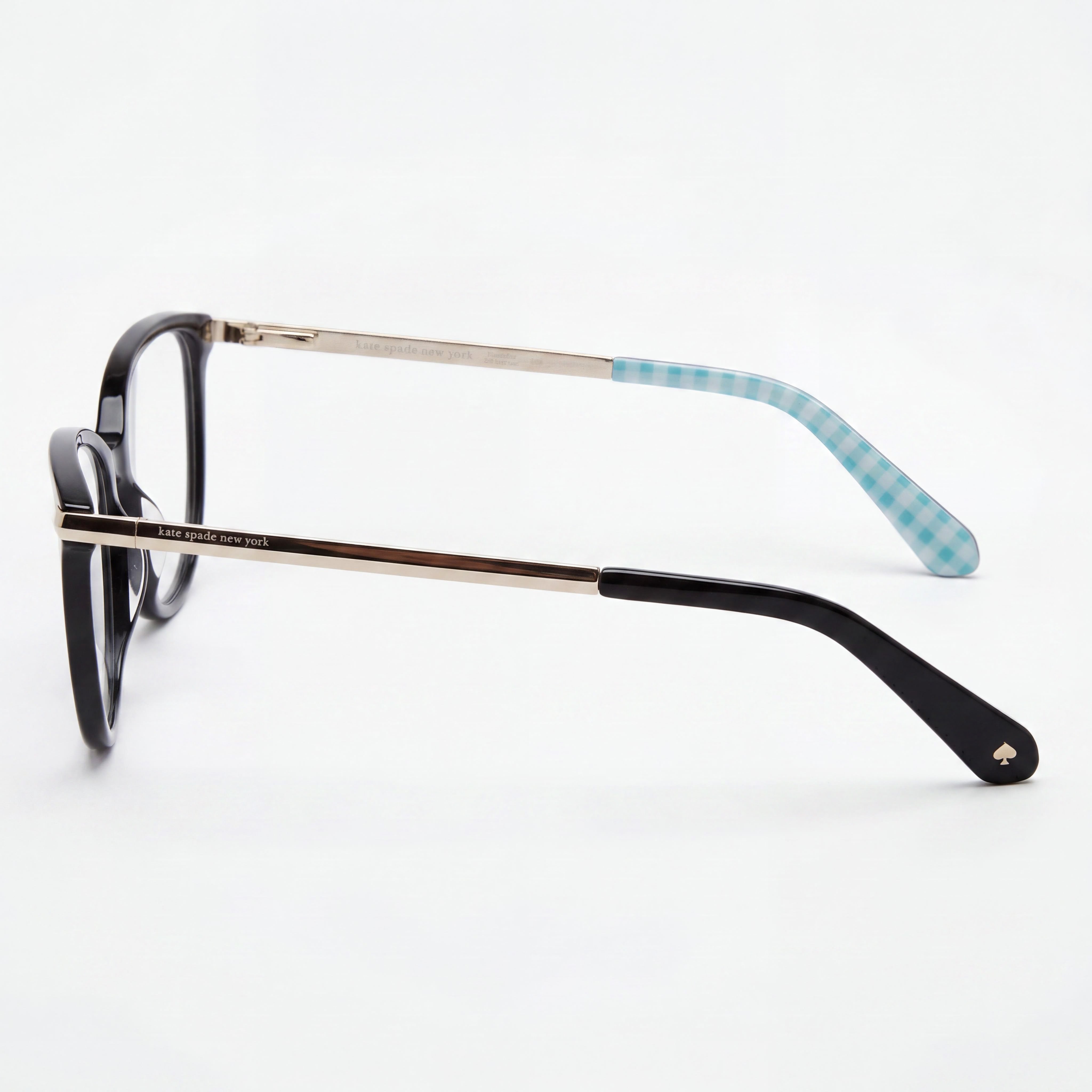 Kate Spade New York Washable Women's Cat Eye Acetate Black Non-Polarized Polycarbonate 54mm Eyeglasses, Photo 2