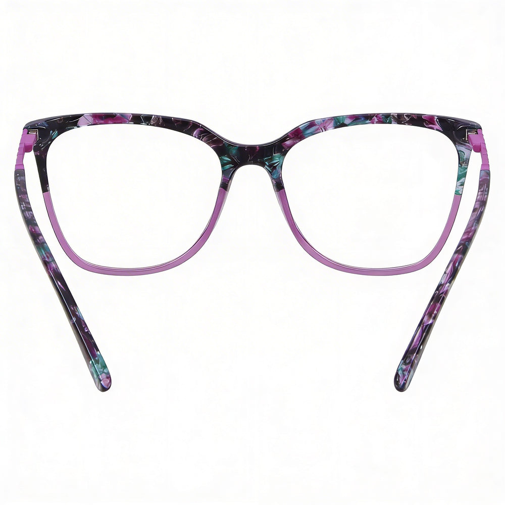 Gafas graduadas de mujer bebe Bb5191 con montura redonda completa de acetato fucsia de 54 mm