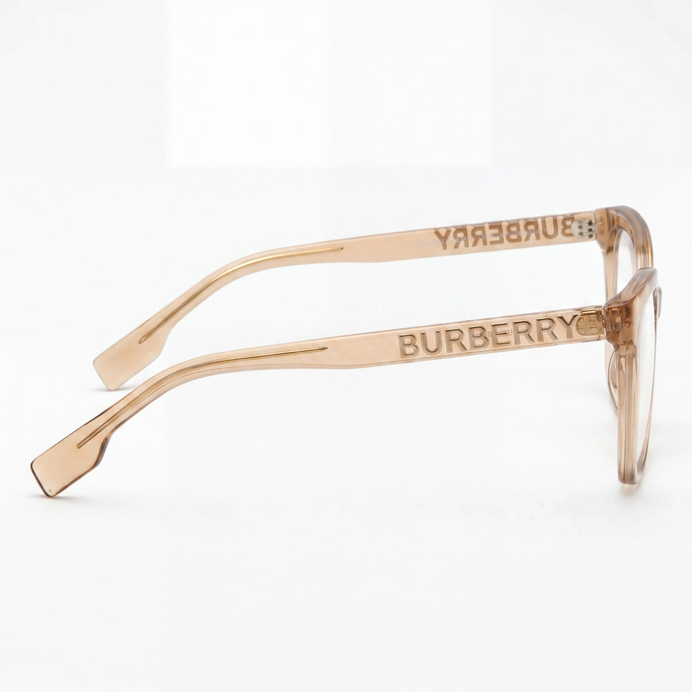 Burberry Be 2364f Women's Cat Eye Transparent Light Brown Plastic Eyeglasses 54mm