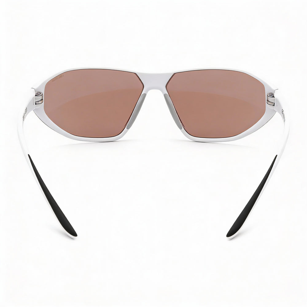 Gafas de sol Nike Aero Swift Shield para hombre, montura de plástico blanca, lentes tintadas para carretera, 100 % protección UV, 65 mm