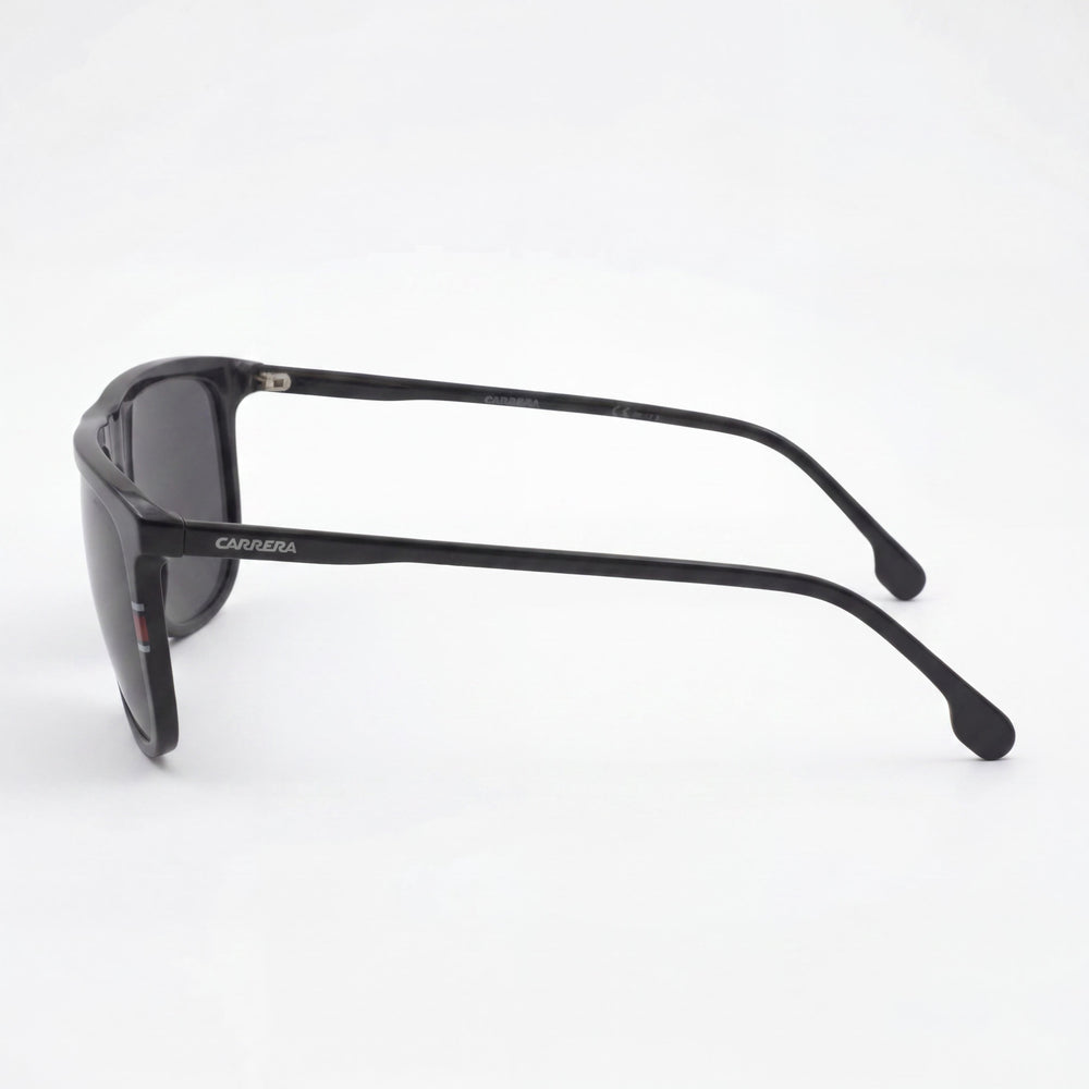 Carrera 218/S Unisex Black Plastic Frame Sunglasses with Grey Polarized Lenses, 100% UV Protection, 58mm