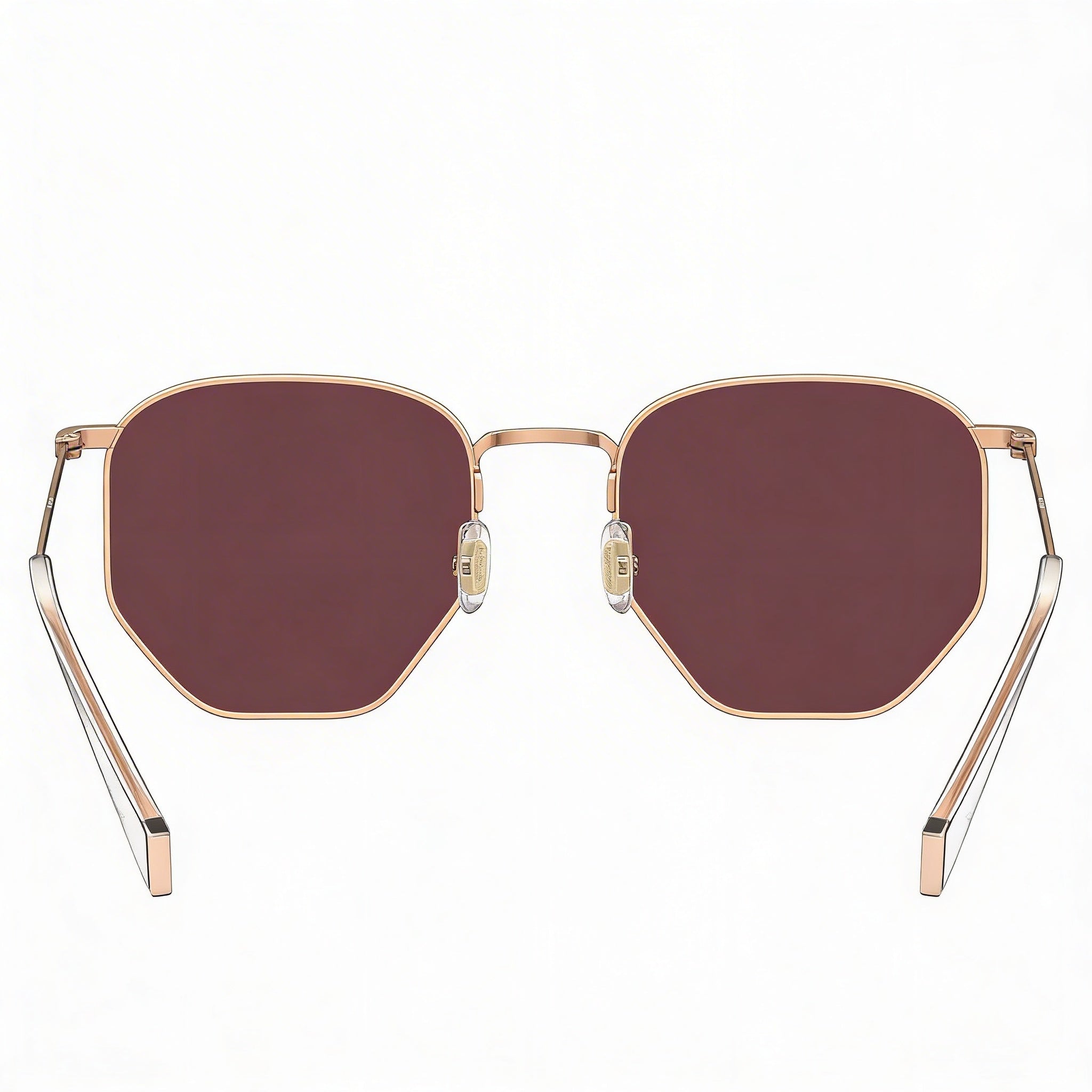 Gafas de sol casuales Levi's para hombre con montura de metal dorado y cobre, lentes rosas con protección UV, 51 mm, Photo 3