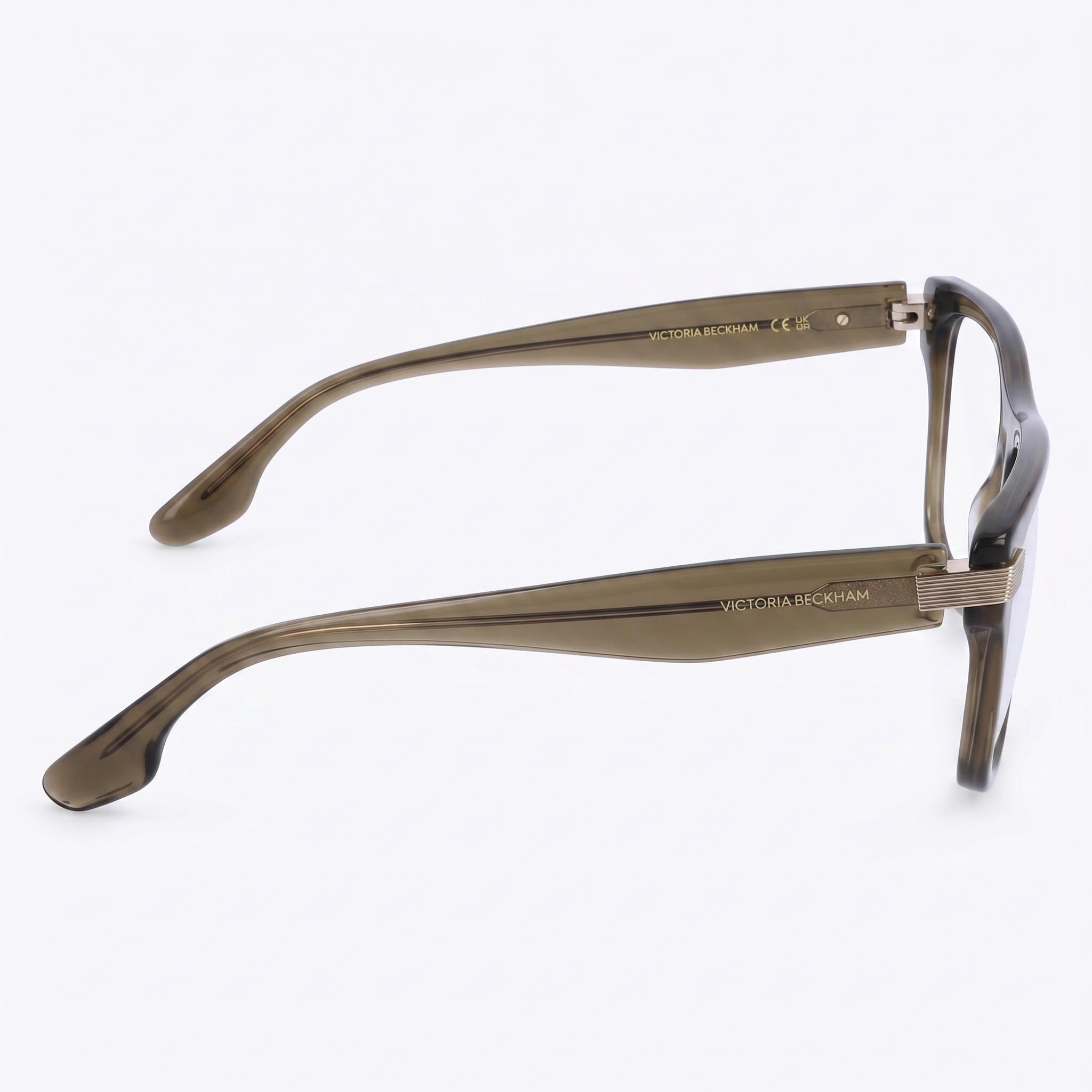 Monturas de gafas Victoria Beckham VB2676 para mujer, color caqui, transparentes, con lentes graduadas, 53 mm, Photo 3