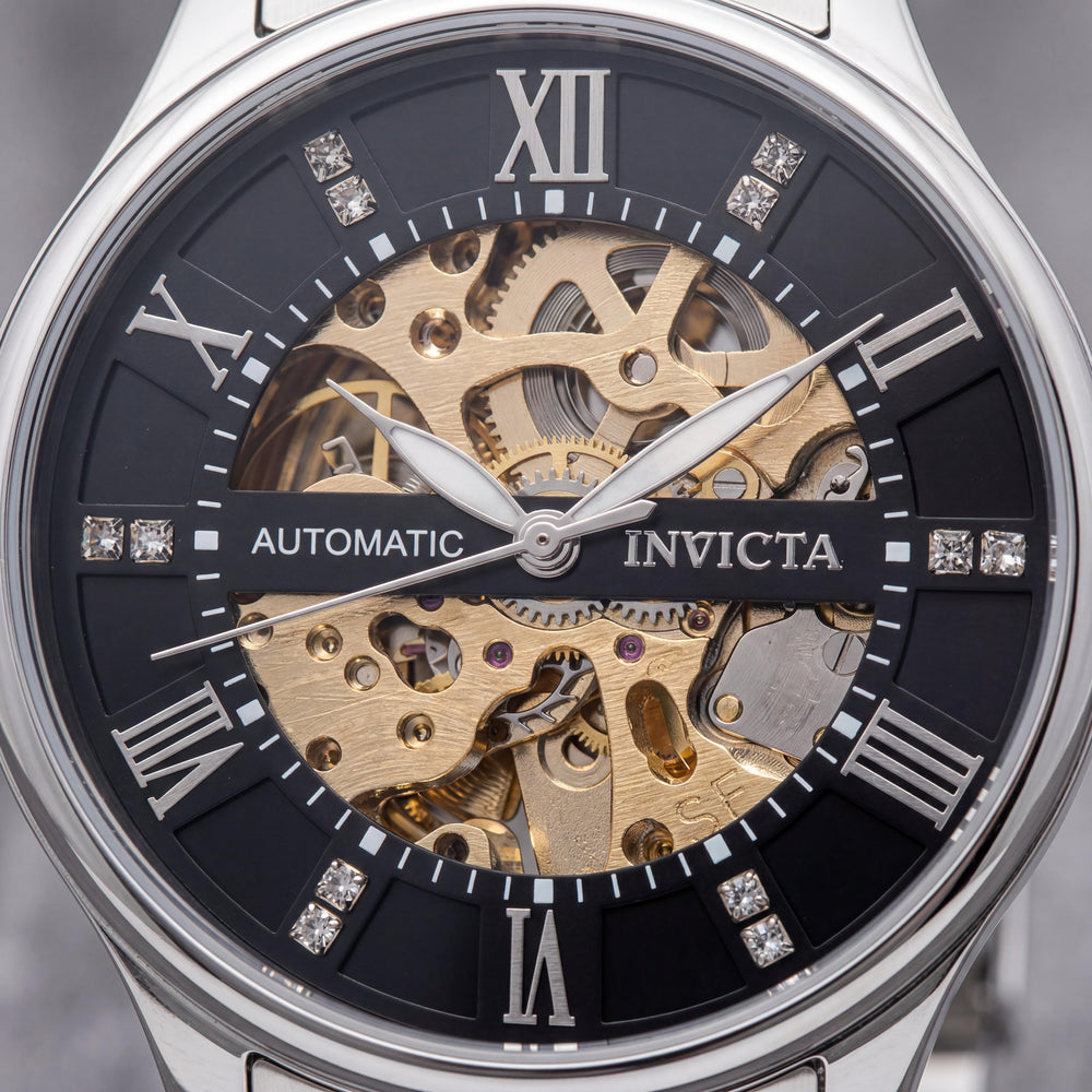 Invicta Objet D Art 69118 Men's Automatic Black Dial Stainless Steel Case & Bracelet Watch 40mm