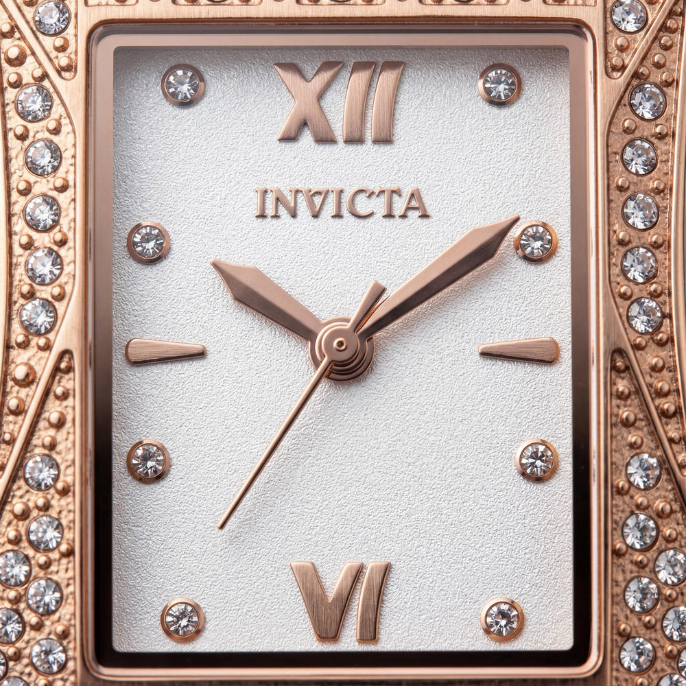 Reloj Invicta Wildflower 69274 de cuarzo de acero inoxidable de 26 mm con esfera plateada y resistencia al agua de 3 ATM para mujer
