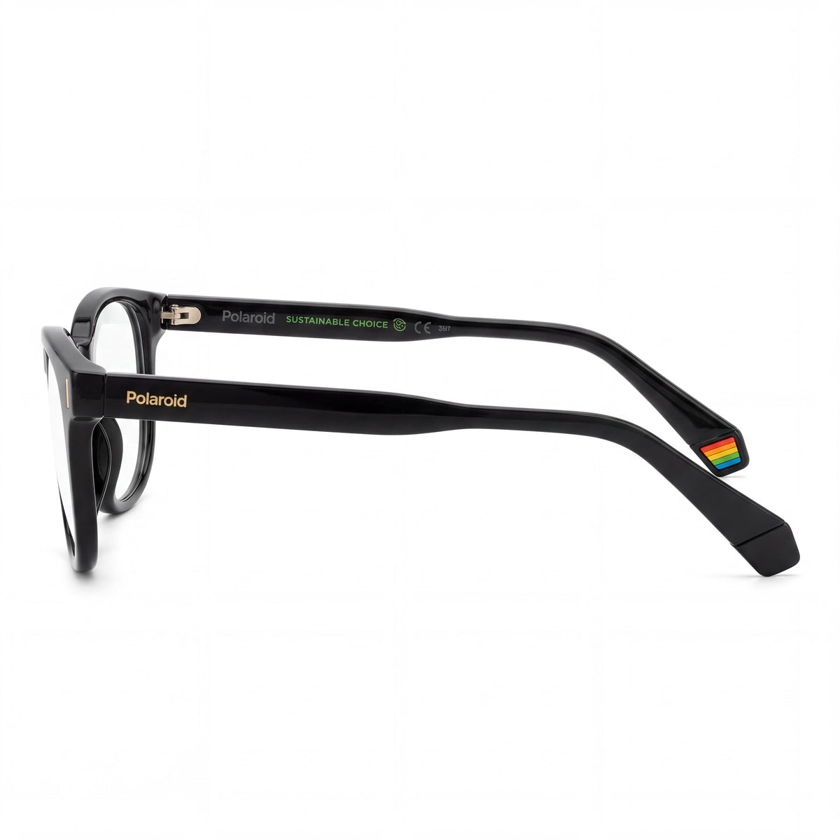 Polaroid Classic Unisex Non- Eyewear with Black Plastic Frame and Polycarbonate Lenses, 52mm, Photo 2