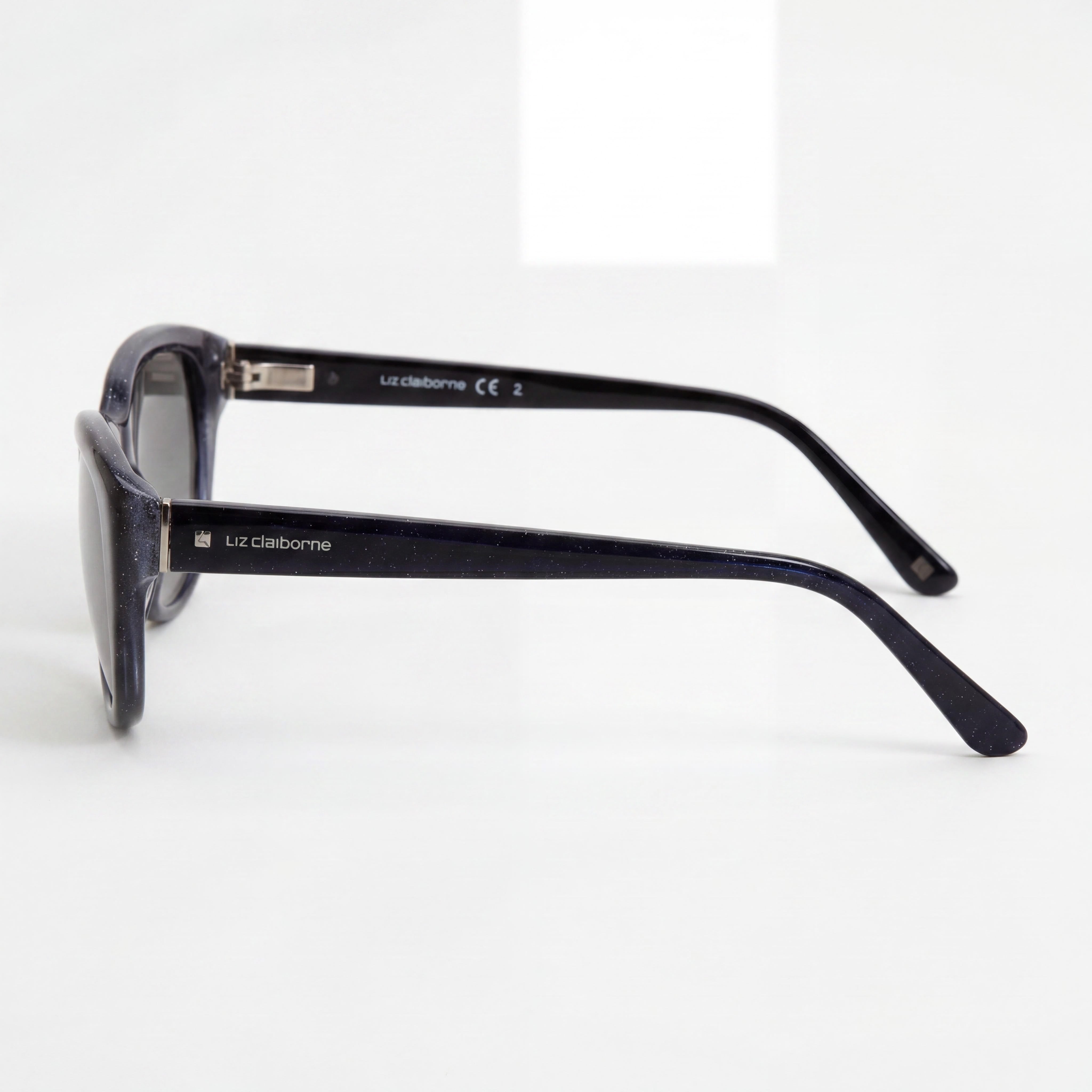 Gafas de sol Liz Claiborne L_claiborn 561s para hombre, montura de plástico, Black Lurex, lentes degradadas en gris con protección UV, Photo 3