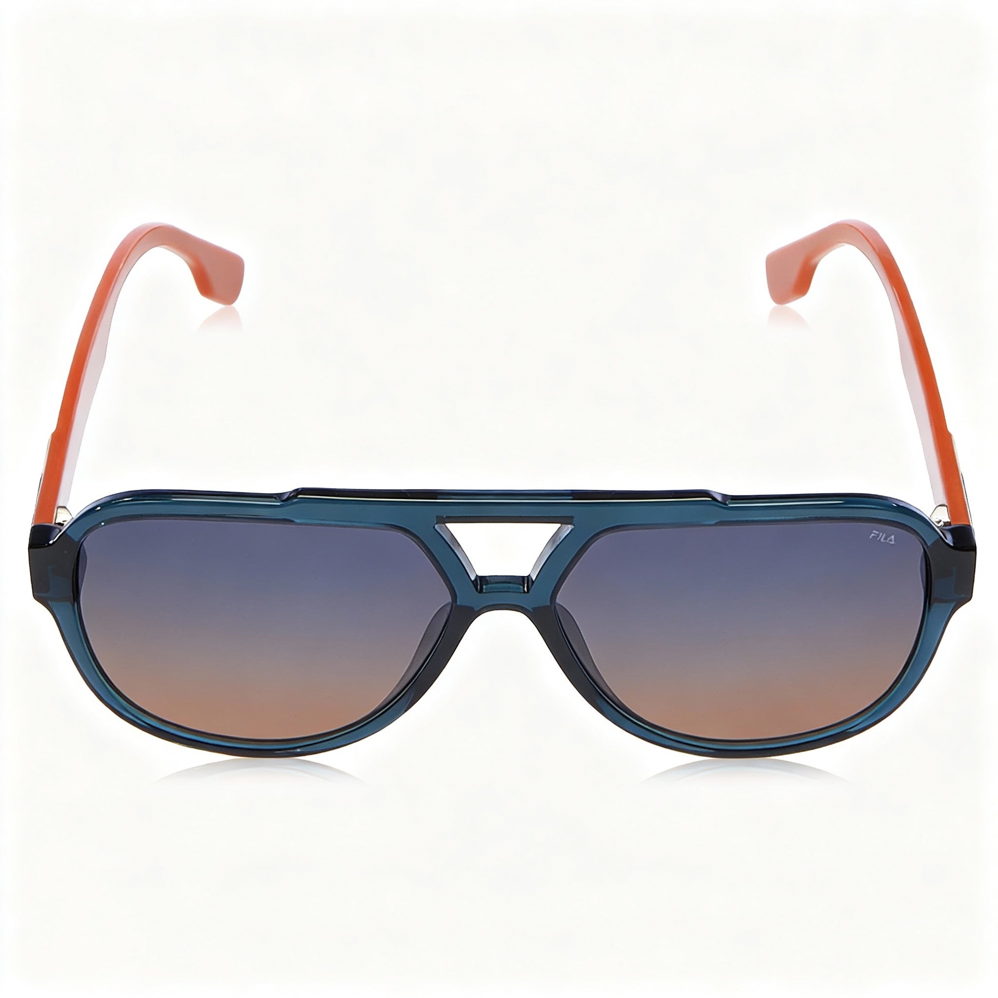 Fila Modern Men's Non-Polarized Polycarbonate UV Protection Sunglasses Verde Petrolio Trasparente 59mm, Photo 4