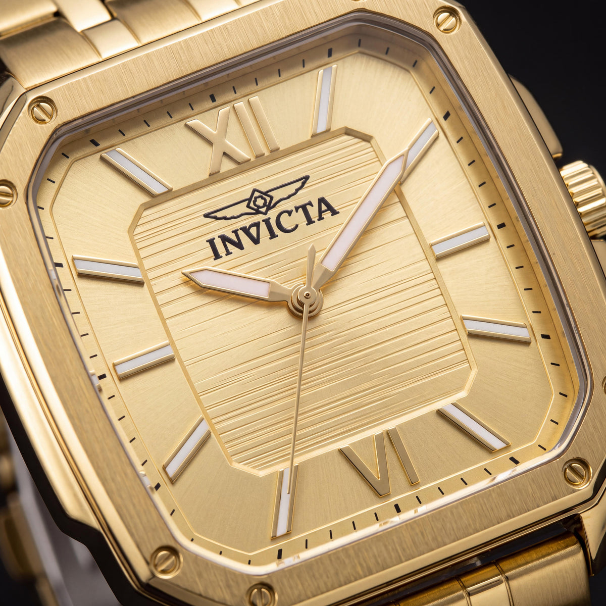 Invicta Cuadro 50358 Quartz Movement Stainless Steel Case Gold Dial 5 ATM Water Resistant Watch, 39mm, Photo 2