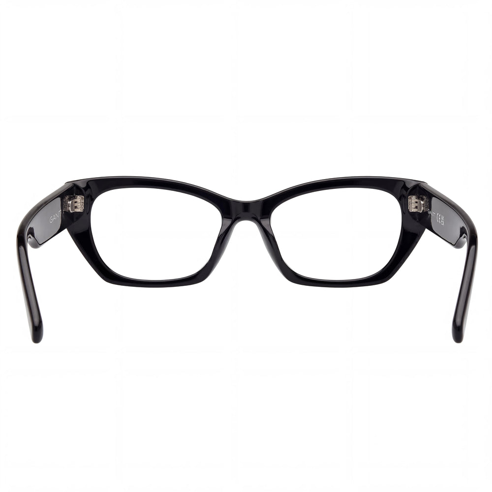 Gafas GANT para mujer Ga50047, montura de plástico negro brillante con lentes de policarbonato, tamaño 54 mm