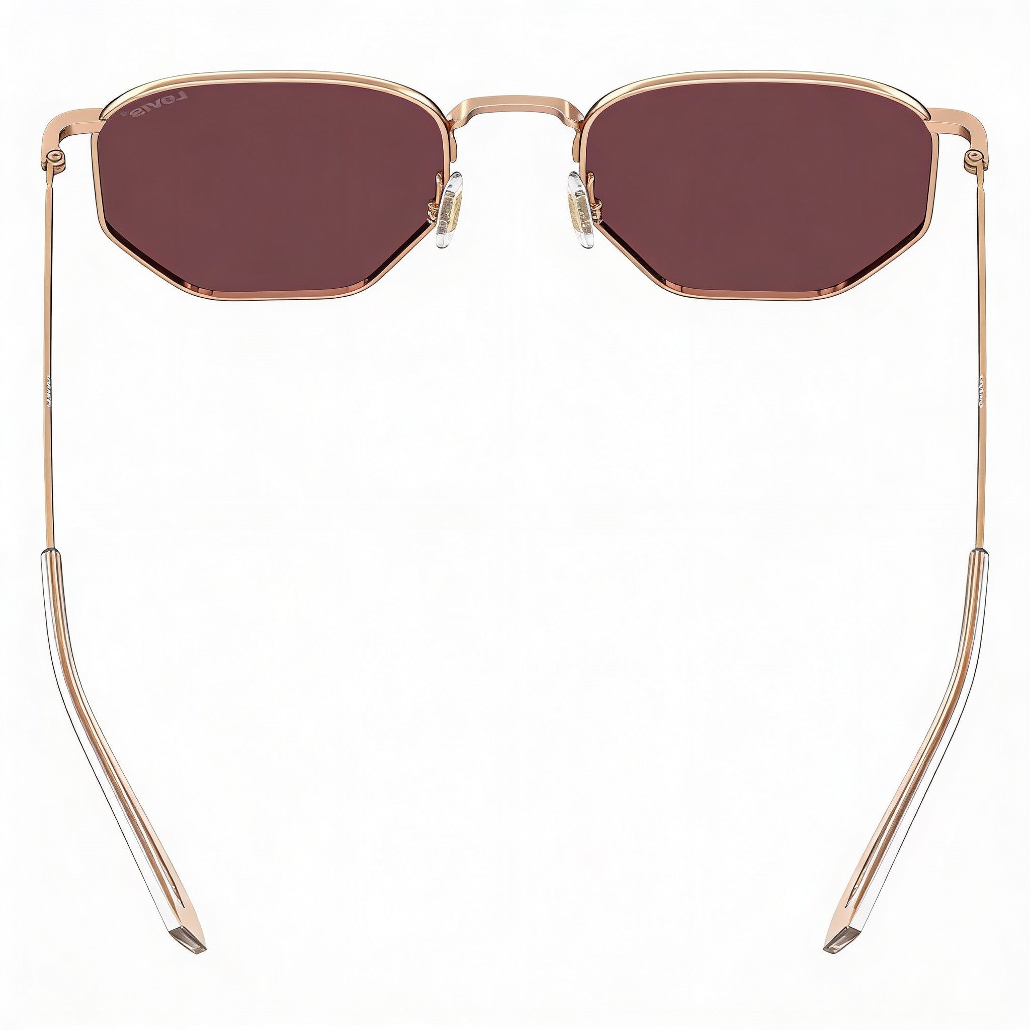 Levi's Casual Men's Metal UV Protection Sunglasses, Gold Copper Frame, Pink Lens, 51mm, Photo 4