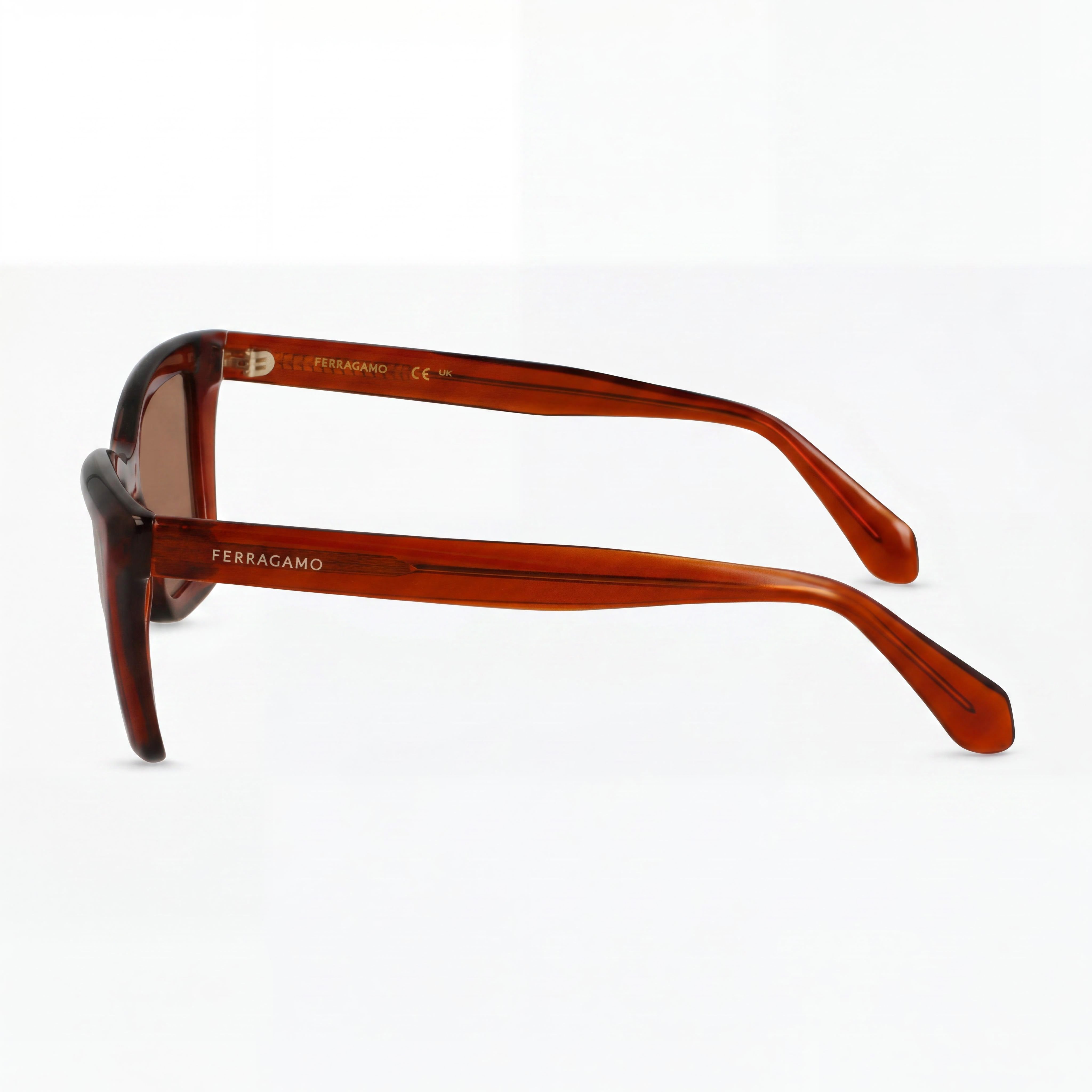 Gafas Ferragamo de acetato transparente color óxido, no polarizadas, protección UV 400, modelo Sf2039se para mujer, 53-17-145, Photo 3