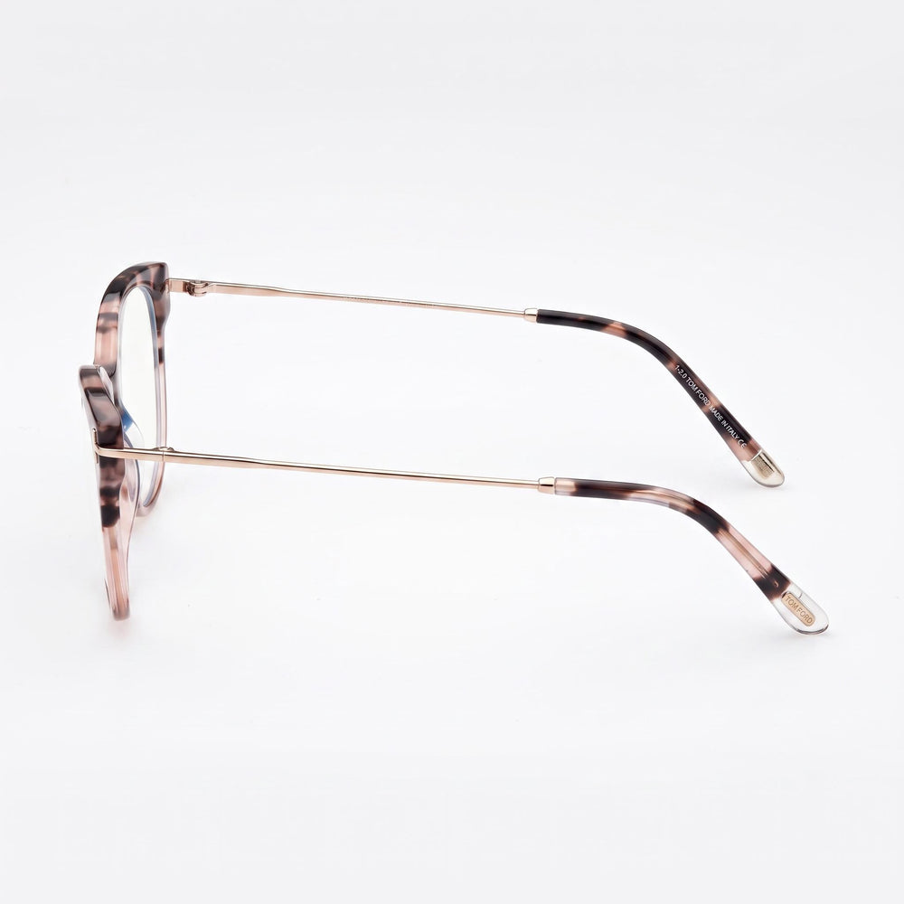 Tom Ford FT5770-B Gafas de Plástico con Bloqueo de Luz Azul para Mujer Rosa Oro Blush Havana 54mm
