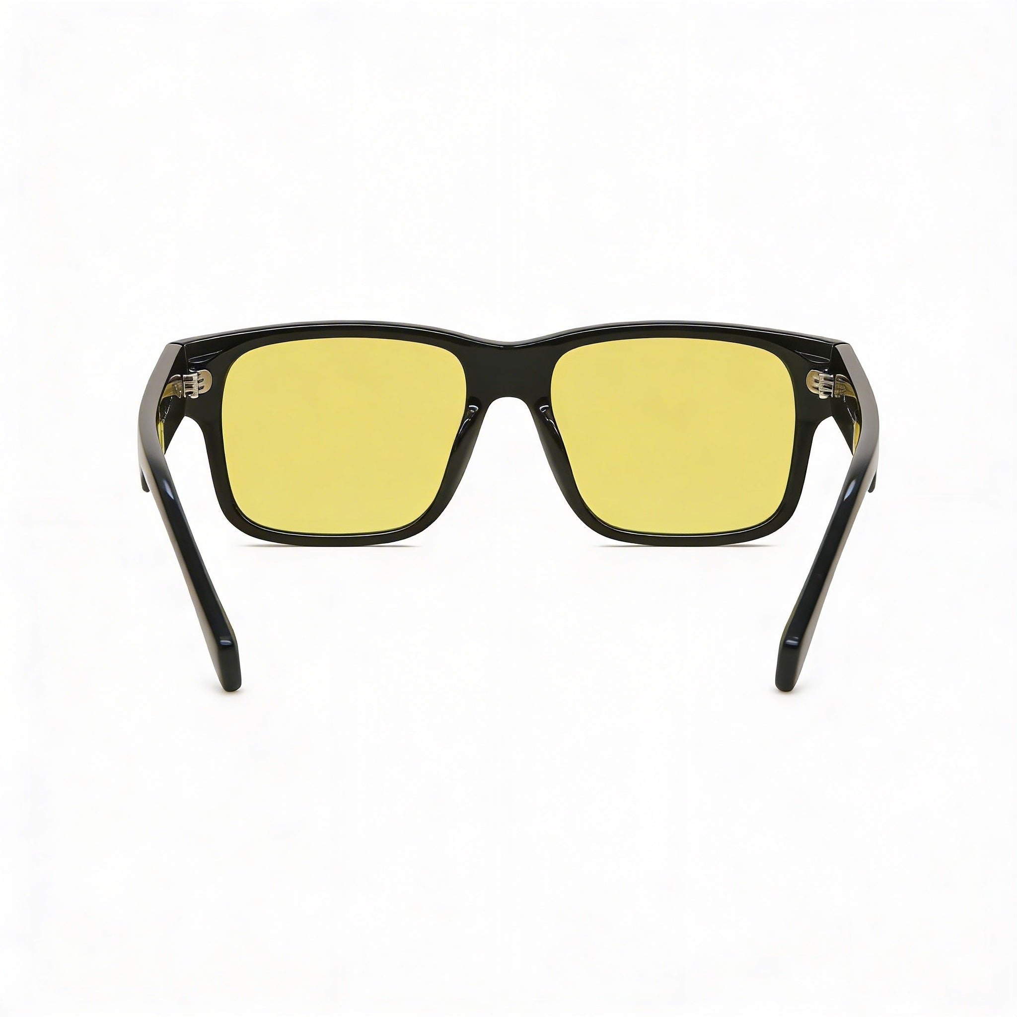 Gafas de sol BURBERRY Knight Geometric para hombre, armazón de propionato negro, lentes amarillas con protección UV de 57 mm, Photo 4