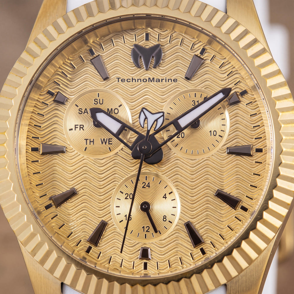 Reloj de Cuarzo Technomarine Sea Collection TM-724003 Unisex de Acero Inoxidable con Esfera Dorada de 38 mm