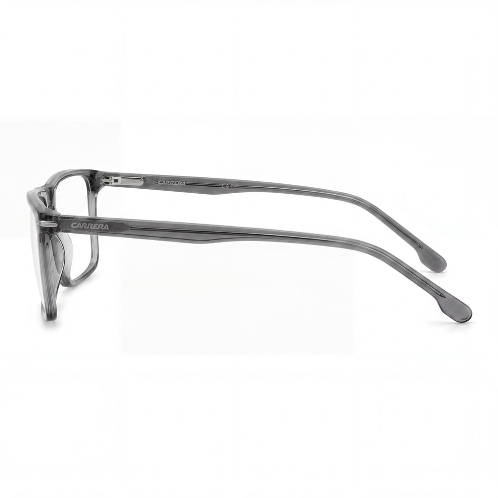 Gafas de Sol Clásicas Unisex Carrera con Montura de Plástico Gris y Lentes de Policarbonato Transparente de 53 mm