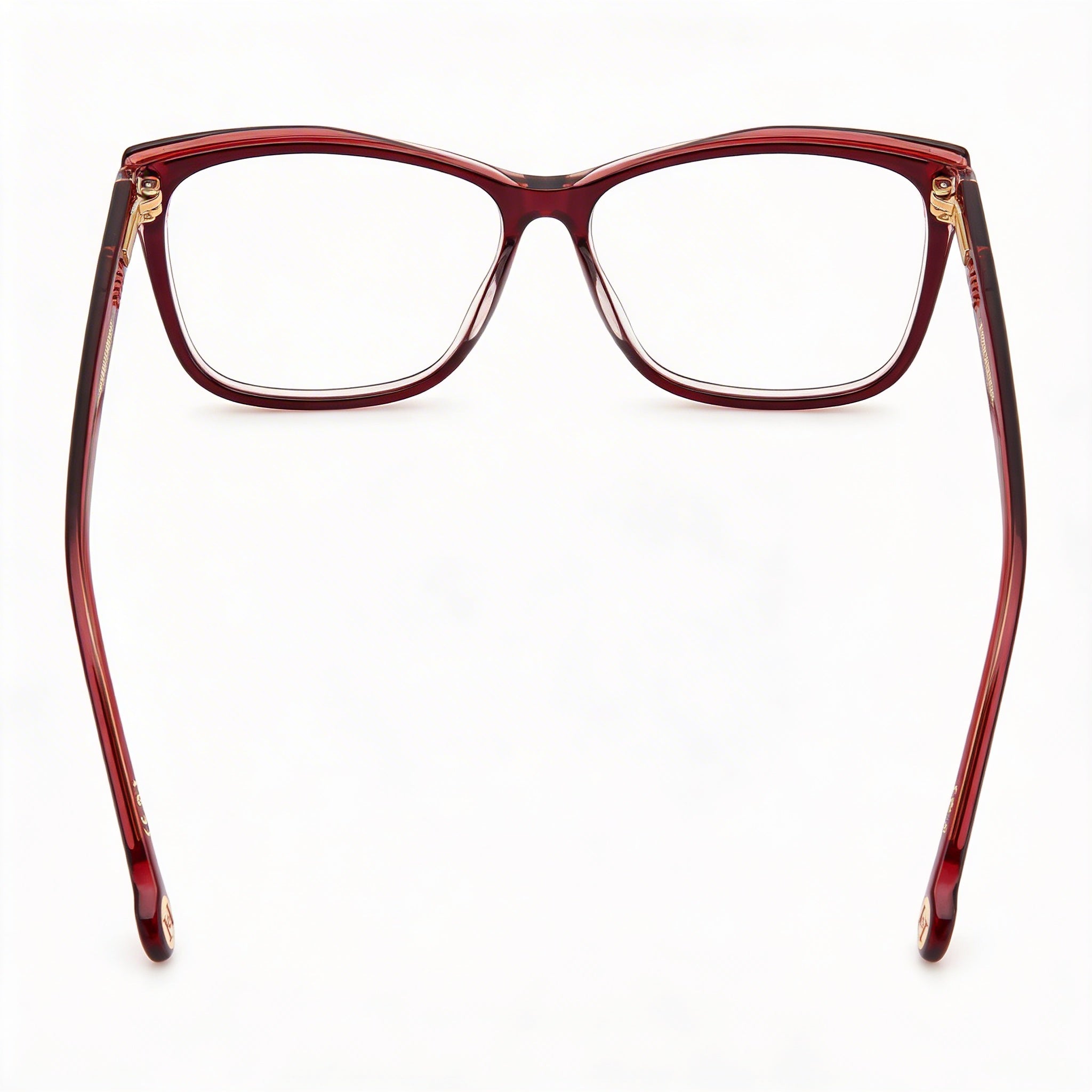 Carolina Herrera Modern Women's Eyewear featuring Acetate Frames with Polycarbonate Lenses in Burgundy Red, 55mm Lens Width, Photo 3