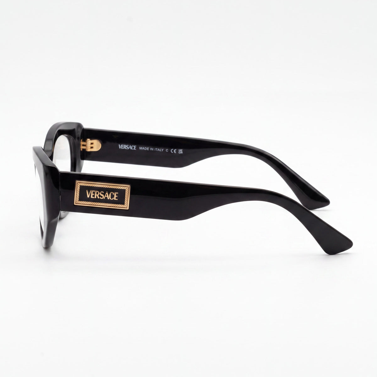 Versace Classic Women's Black Acetate Frame Optical Eyeglasses with Polycarbonate Demo Lenses 51mm, Photo 3