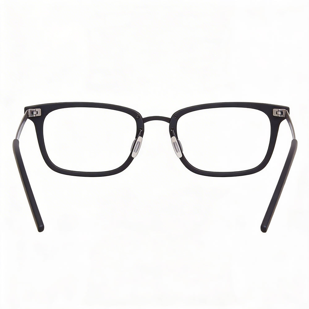 Gafas Flexon B2021 de metal negro unisex con lentes de 54 mm de ancho, puente de 20 mm y patillas de 145 mm