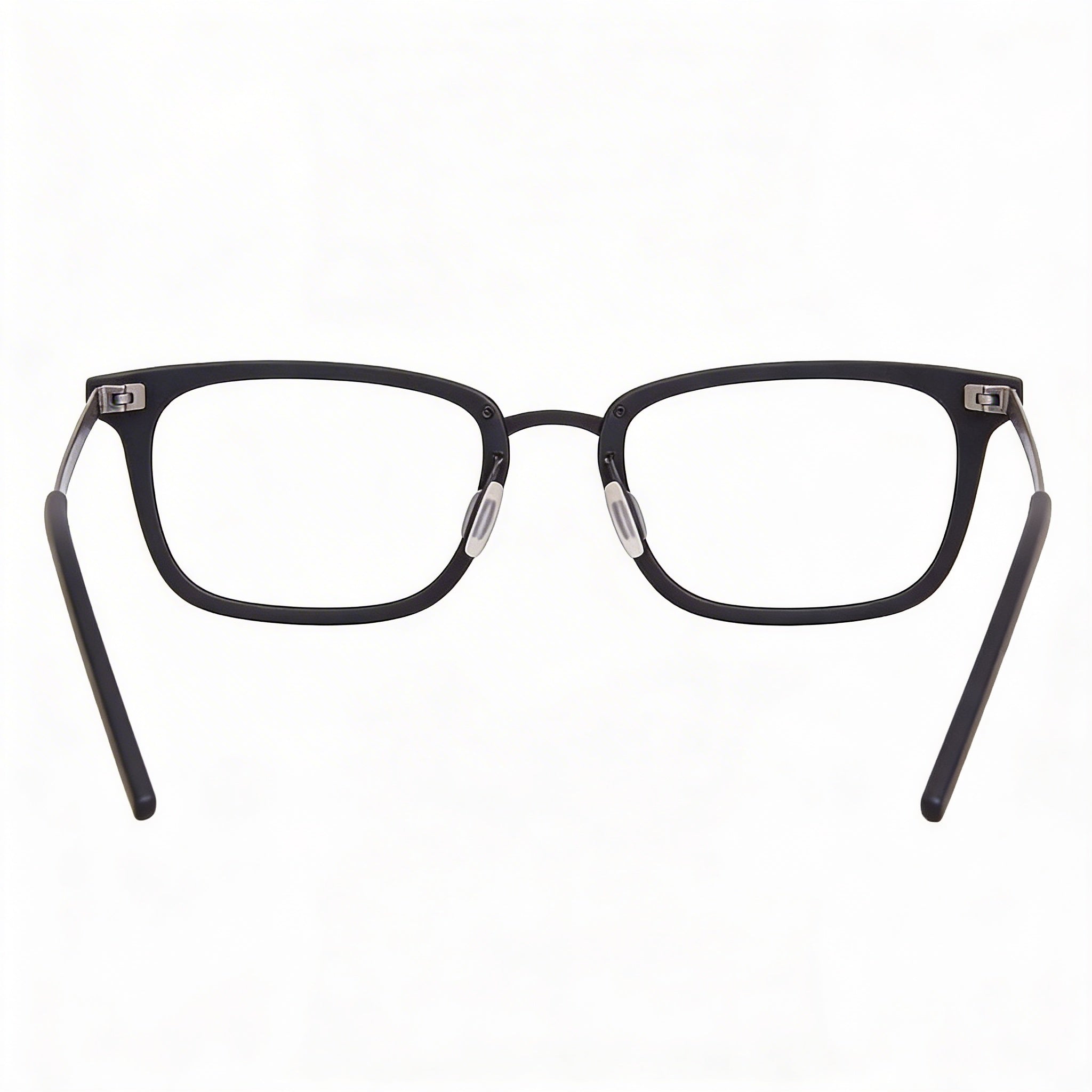 Flexon B2021 Unisex Black Metal Frame Eyeglasses with 54mm Lens Width, 20mm Bridge, 145mm Temple, Photo 3