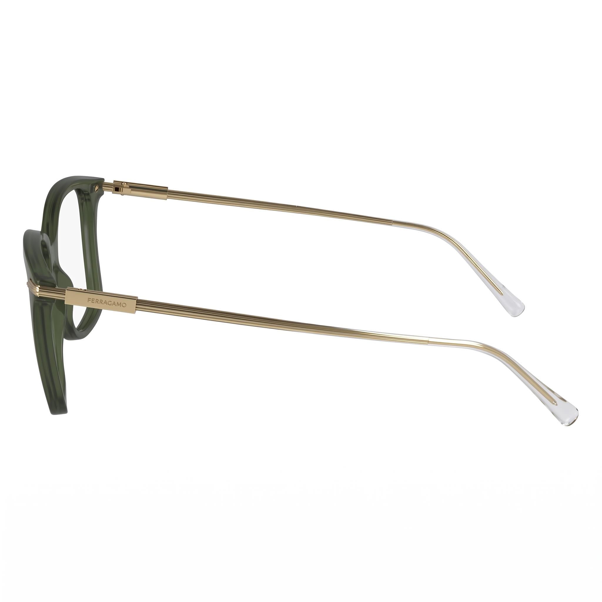 Salvatore Ferragamo Sf2992 Men's Acetate Eyeglass Frame Transparent Khaki 53mm, Photo 3