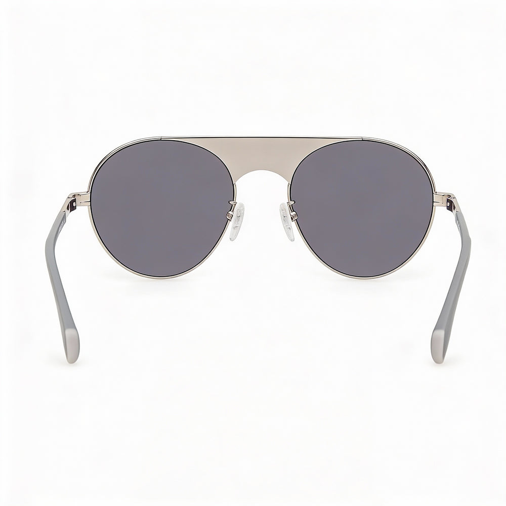 Gafas de sol Adidas Modern para hombre, montura de paladio brillante, lentes de espejo ahumadas, protección UV, no polarizadas, 54 mm