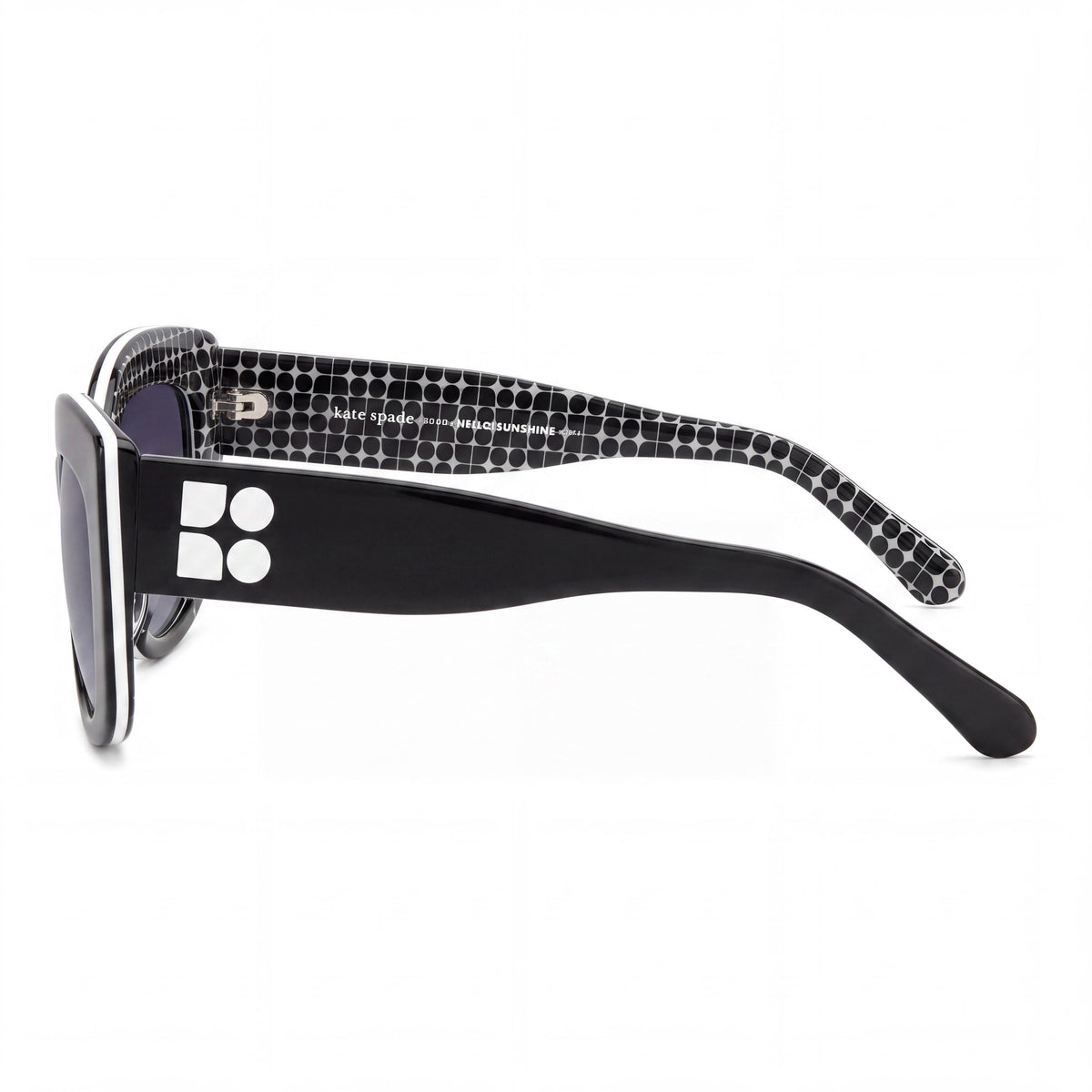 kate spade new york Frida/G/S Women's Black ECO ACETATE Rectangular Gradient Dark Grey Shaded Sunglasses 54mm, Photo 3