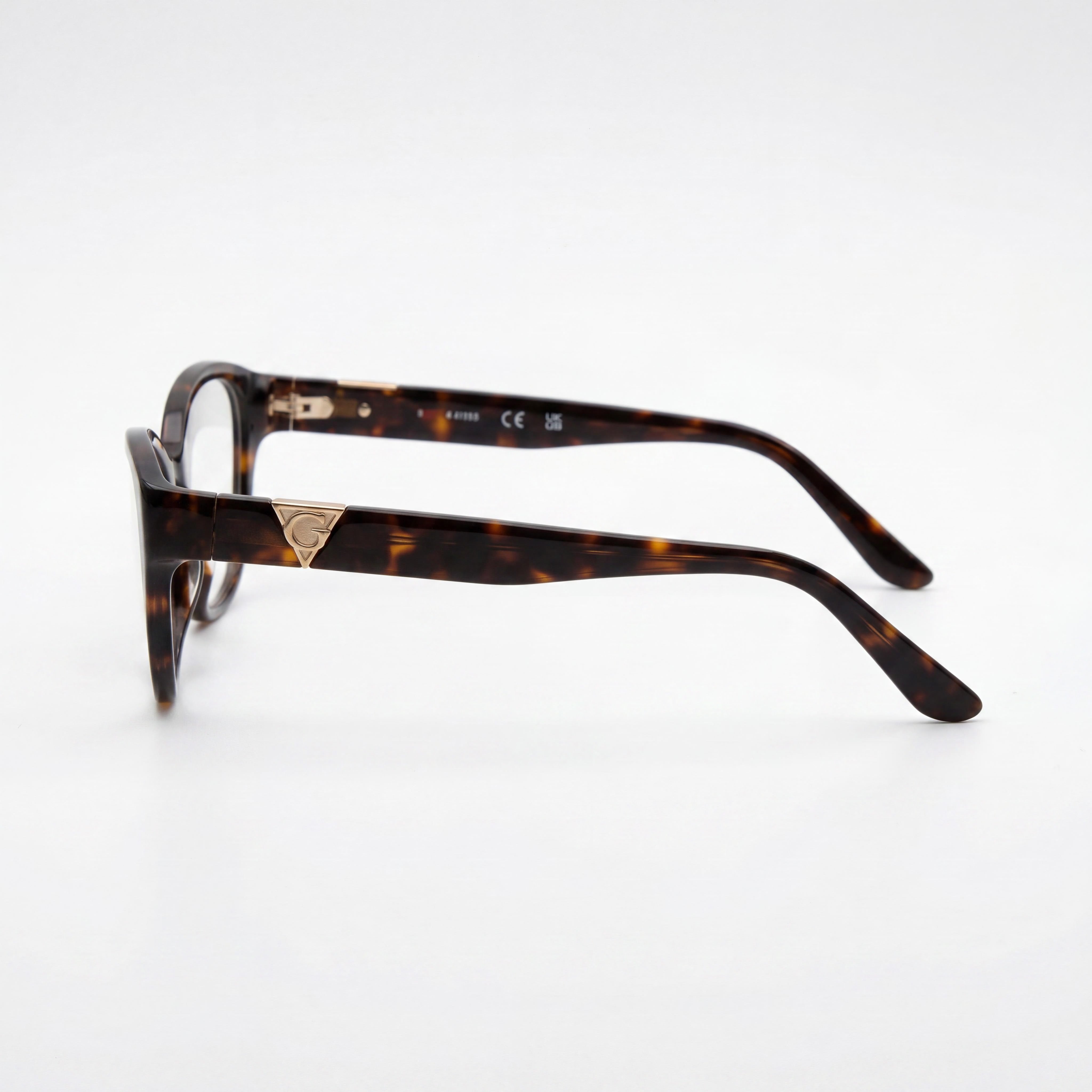 Guess Women's Gu50162 Dark Havana Frame Eyeglasses with Polycarbonate Non- Lenses 53-16-135, Photo 2