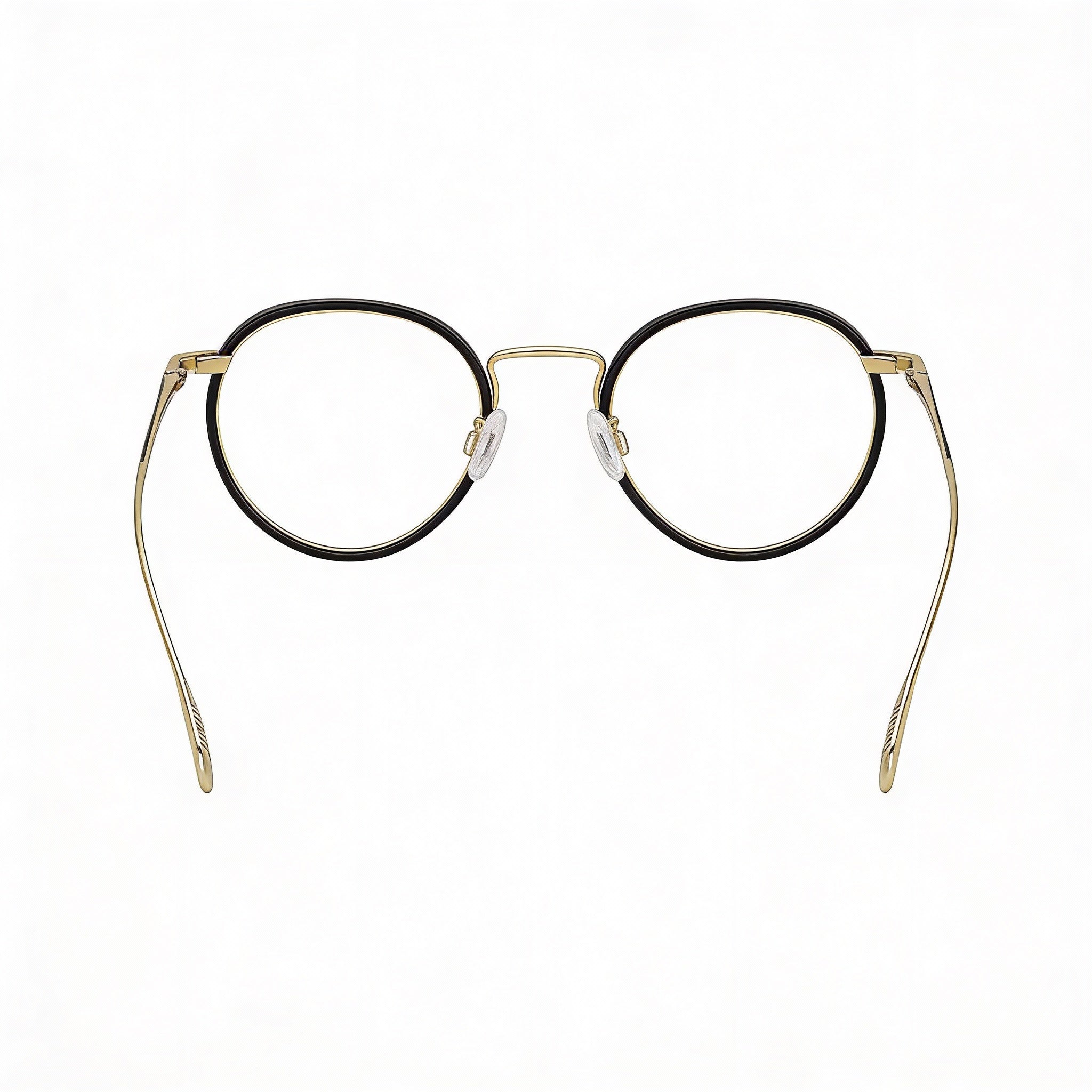 Gafas unisex Rag & Bone Rnb7025 de acero aleado dorado y negro con lentes transparentes de demostración, graduadas, 46 mm, Photo 3