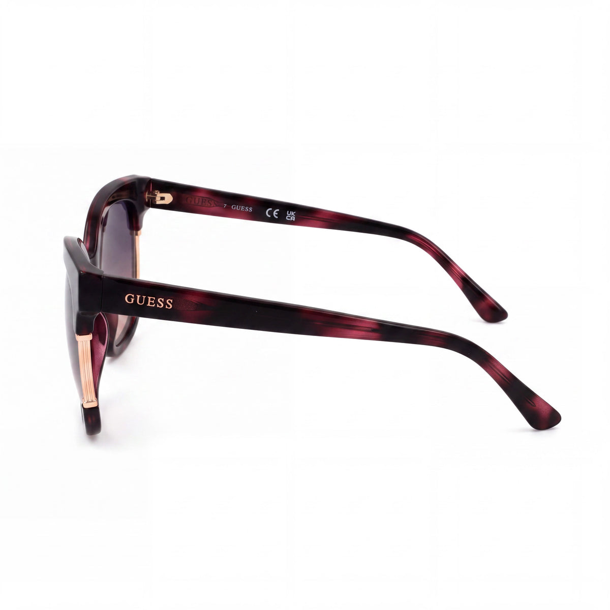 GUESS Women's GU772683Z55 Injected Violet Frame Non-Polarized Gradient Violet Lens Sunglasses 55mm, Photo 3
