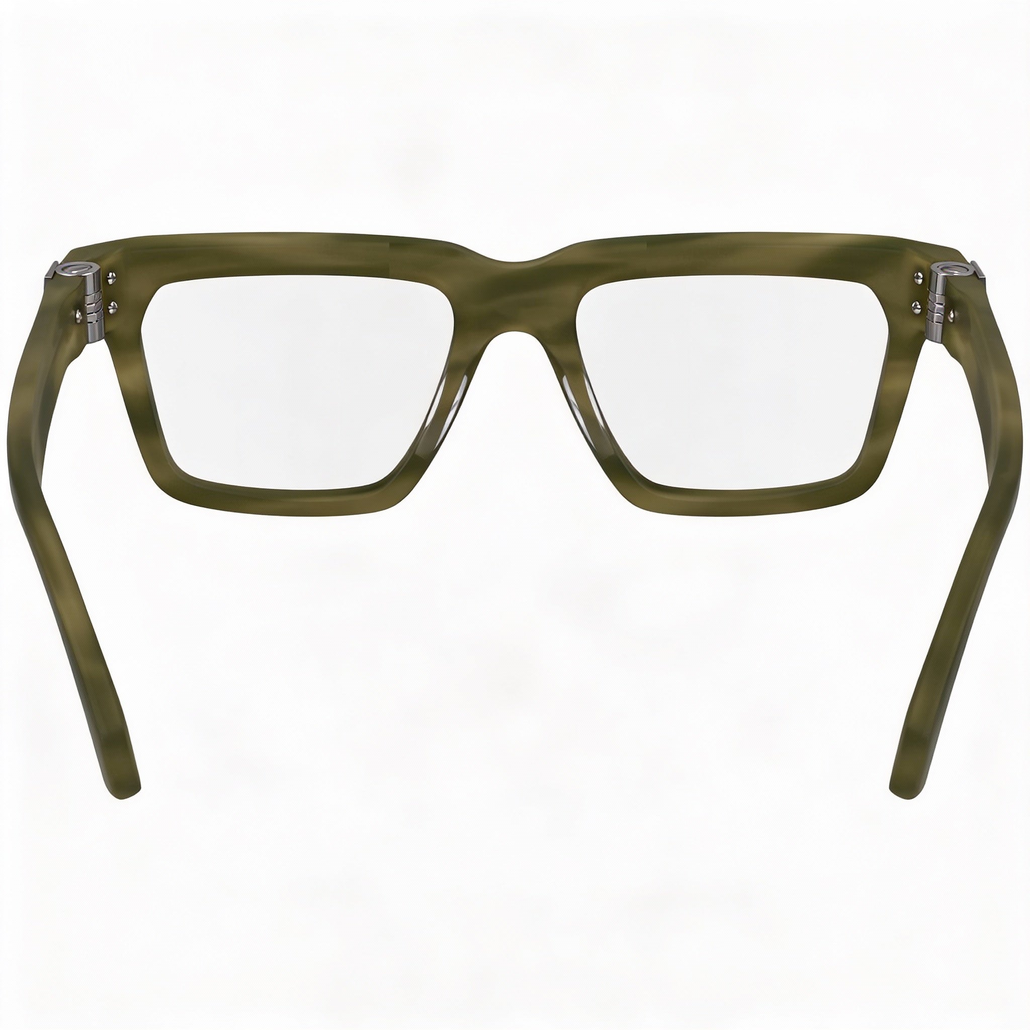 Salvatore Ferragamo Women's Modern Eyewear with Acetate Frame in Striped Khaki and 52mm Lens Width, Photo 4