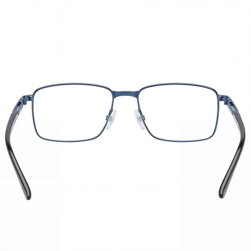 Gafas de titanio azul y negro para hombre Porsche con lentes transparentes de policarbonato, 57 mm de ancho de lente