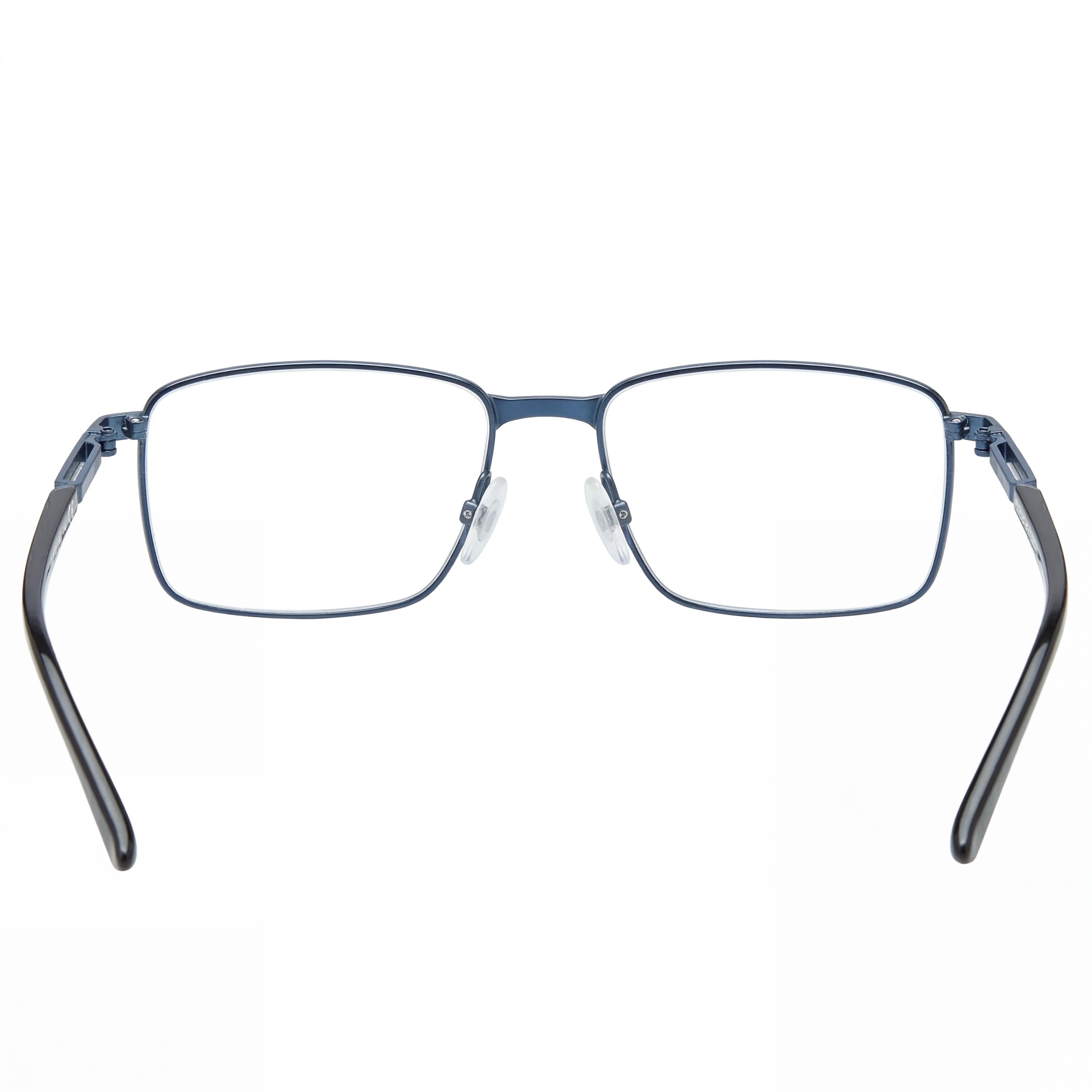 Porsche Modern Men's Titanium Blue Black Frame Eyeglasses with Transparent Polycarbonate Lenses, 57mm Lens Width, Photo 2
